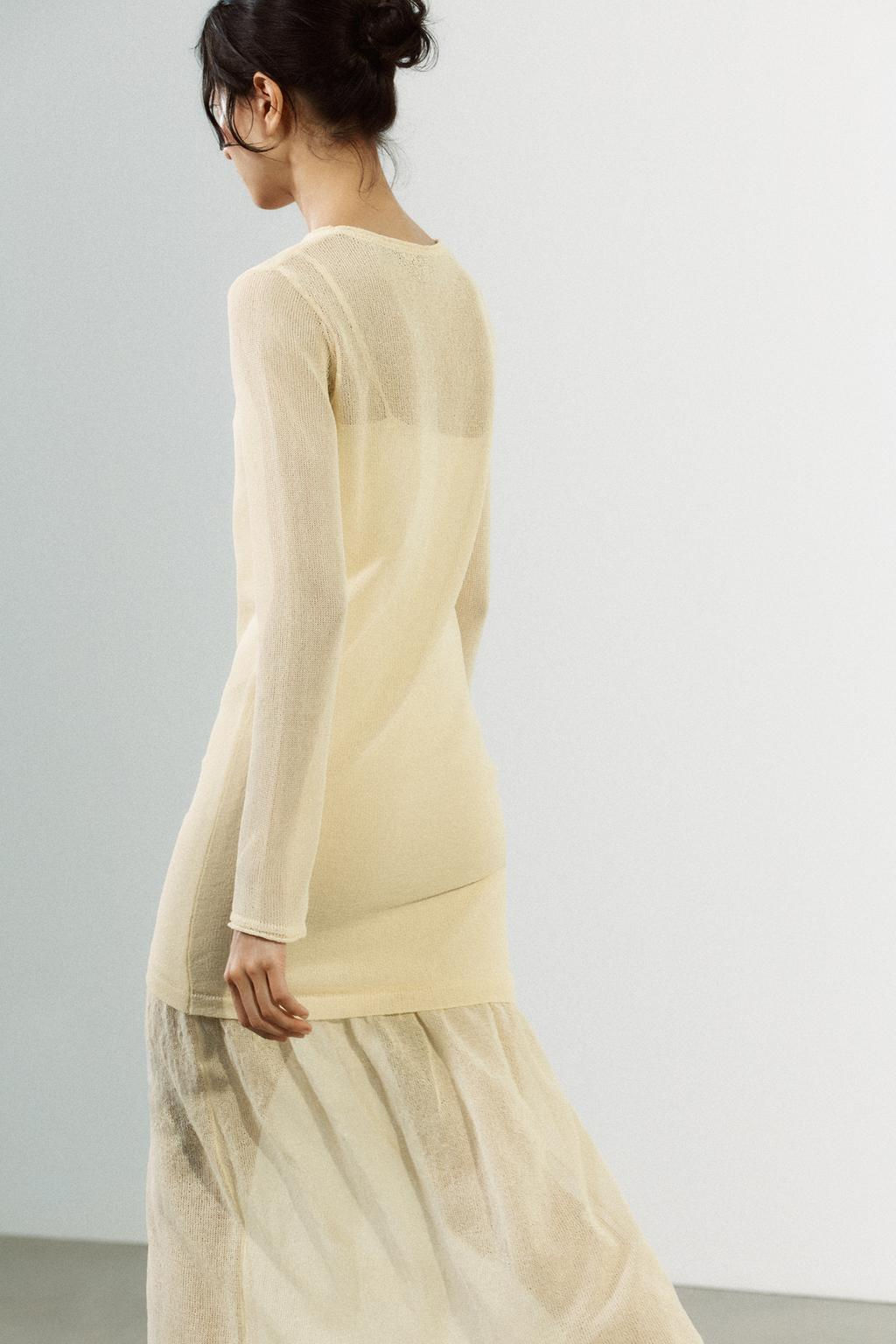 DOUBLE LAYER KNIT DRESS - Zara фото 5