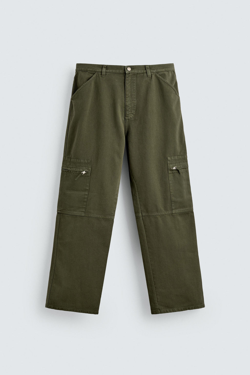 WASHED RELAXED FIT CARGO TROUSERS - Zara фото 7