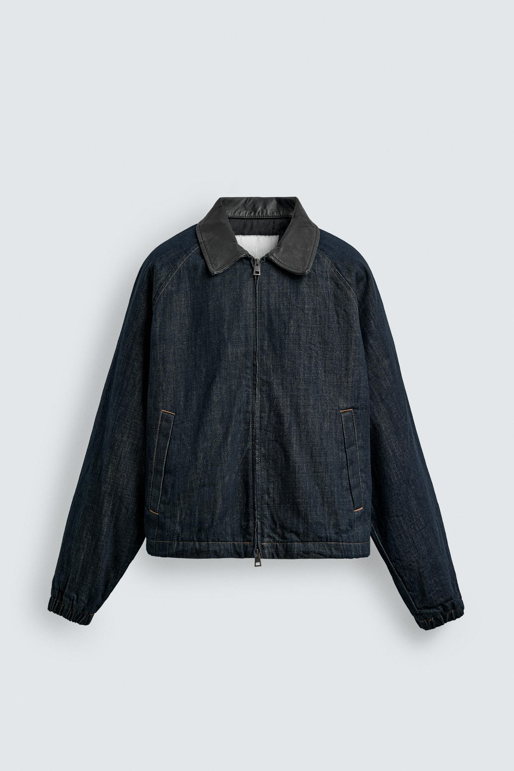 DENIM JACKET WITH CONTRAST COLLAR - Zara фото 8