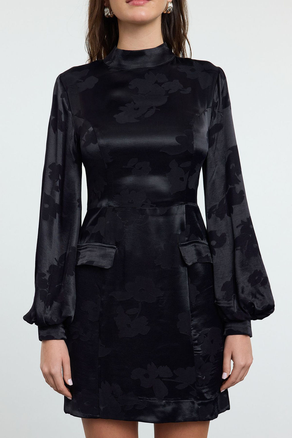 Siyah Animal A Kesim Mini Dokuma Elbise TWOAW25EL00475