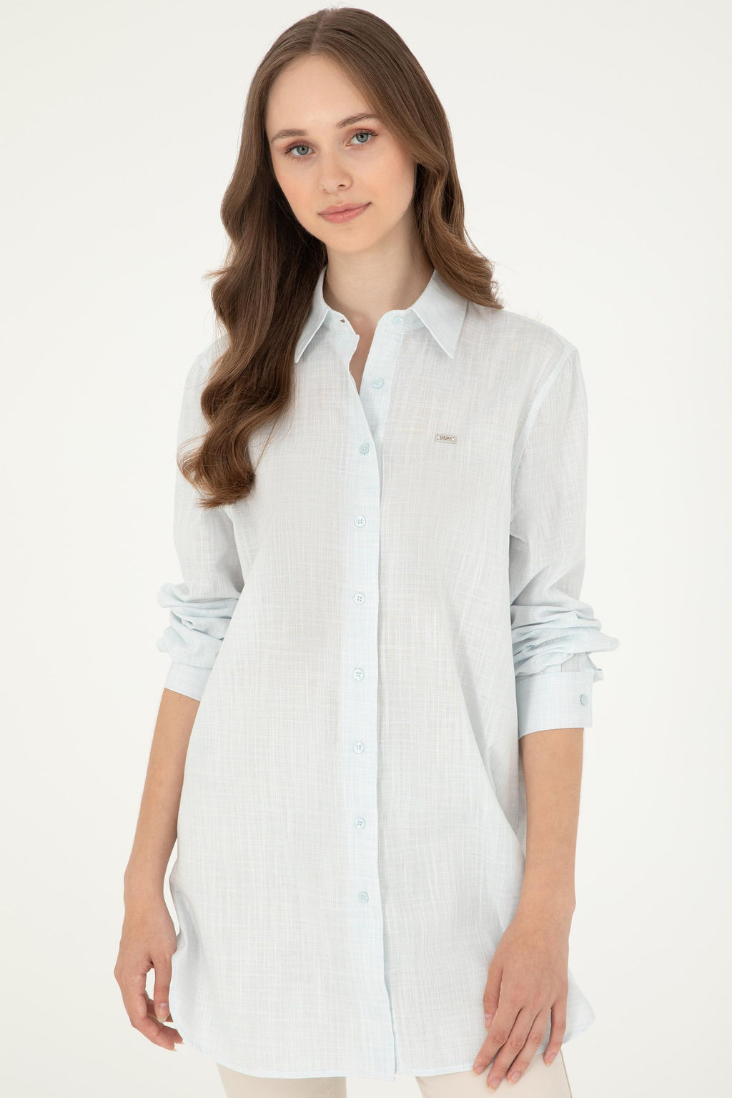 Kad_n A__k Mavi Uzun Kollu G_mlek - U.s. polo assn фото 3