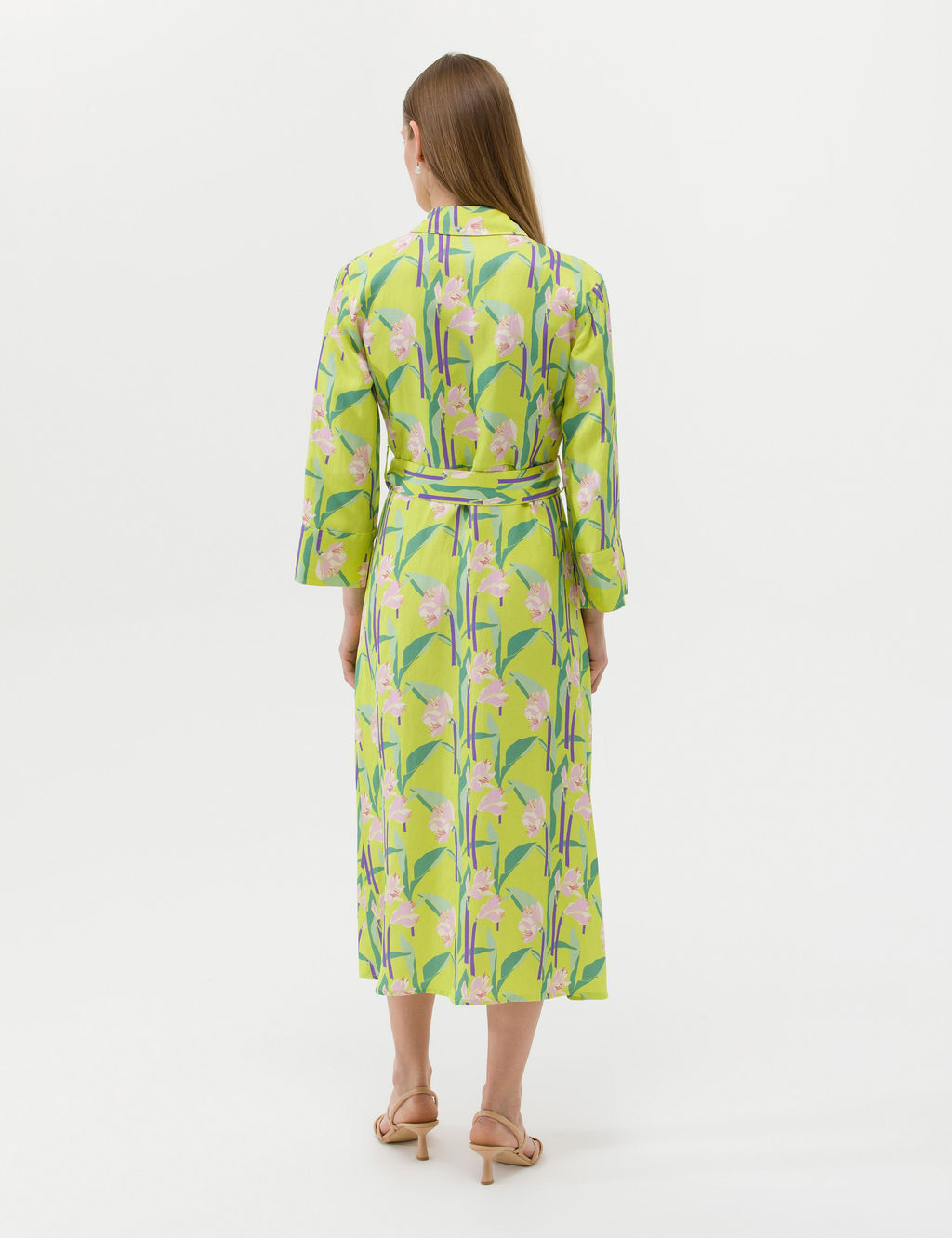 Ye_il Comfort Fit Desenli Elbise - Pierre cardin фото 5