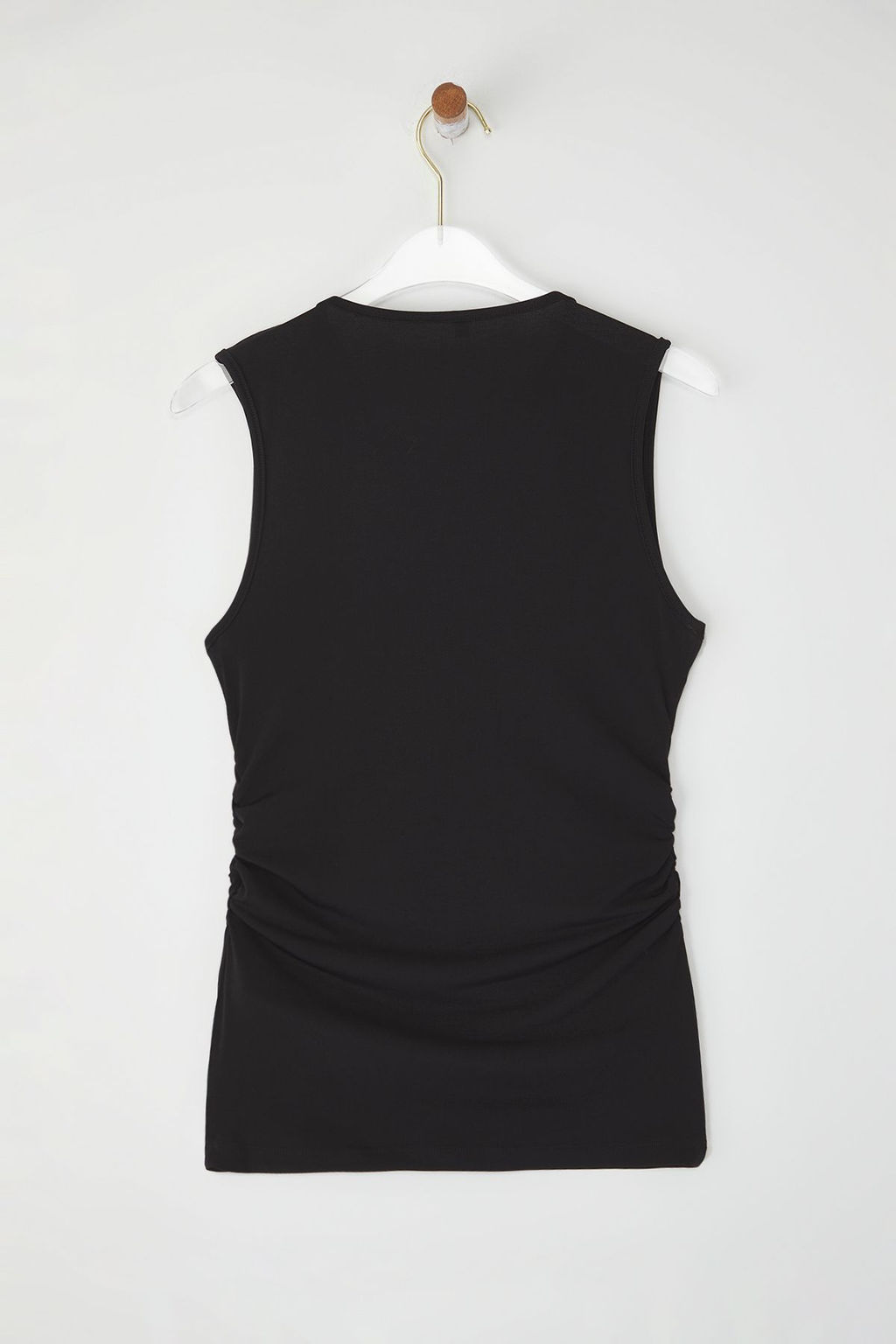 Siyah Fitted/Vucuda Oturan Cut Out Detayl? Aksesuarl? Esnek Orme Bluz TWOSS25BZ00402