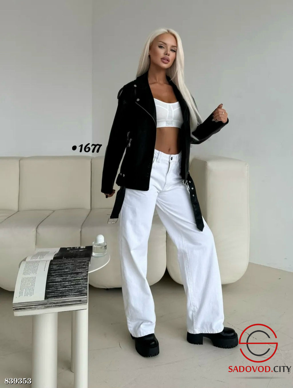 Кожаная женская куртка-косуха - Bruno фото 2