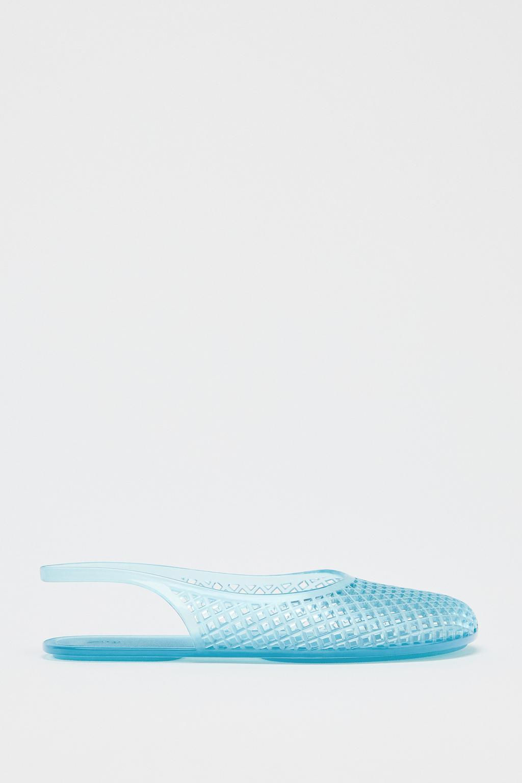 RUBBERISED-EFFECT SLINGBACK SHOES - Zara фото 2