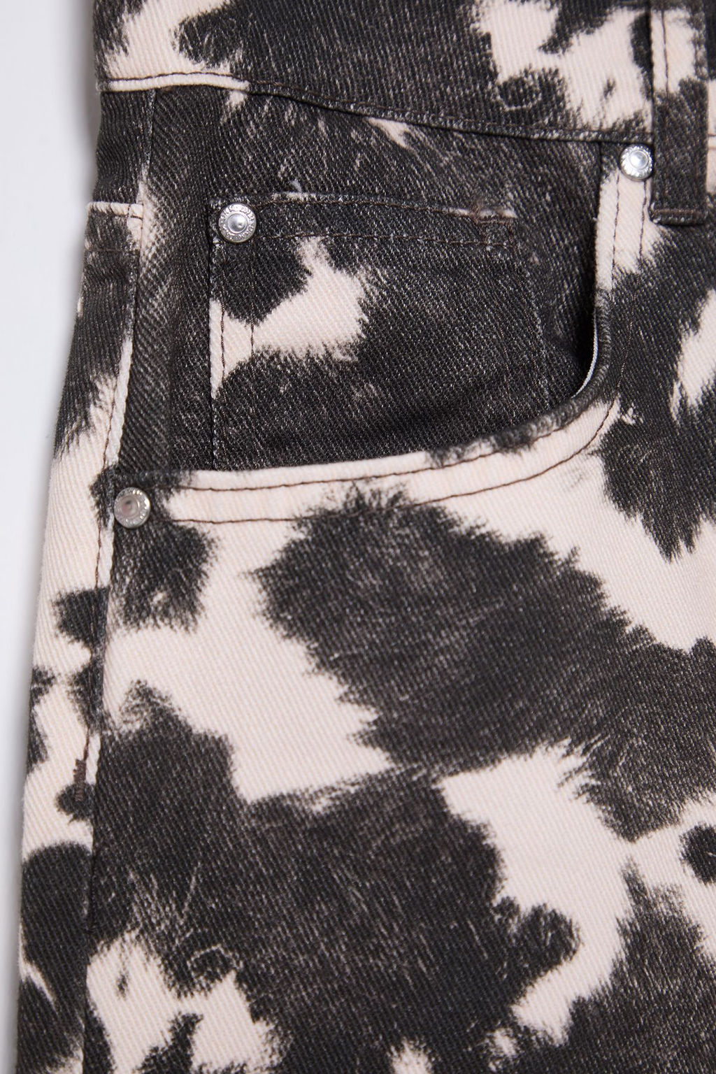 Kahverengi Inek Desenli Dusuk Bel Wide Leg Jeans TWOAW25JE00354 - Trendyolmilla фото 7