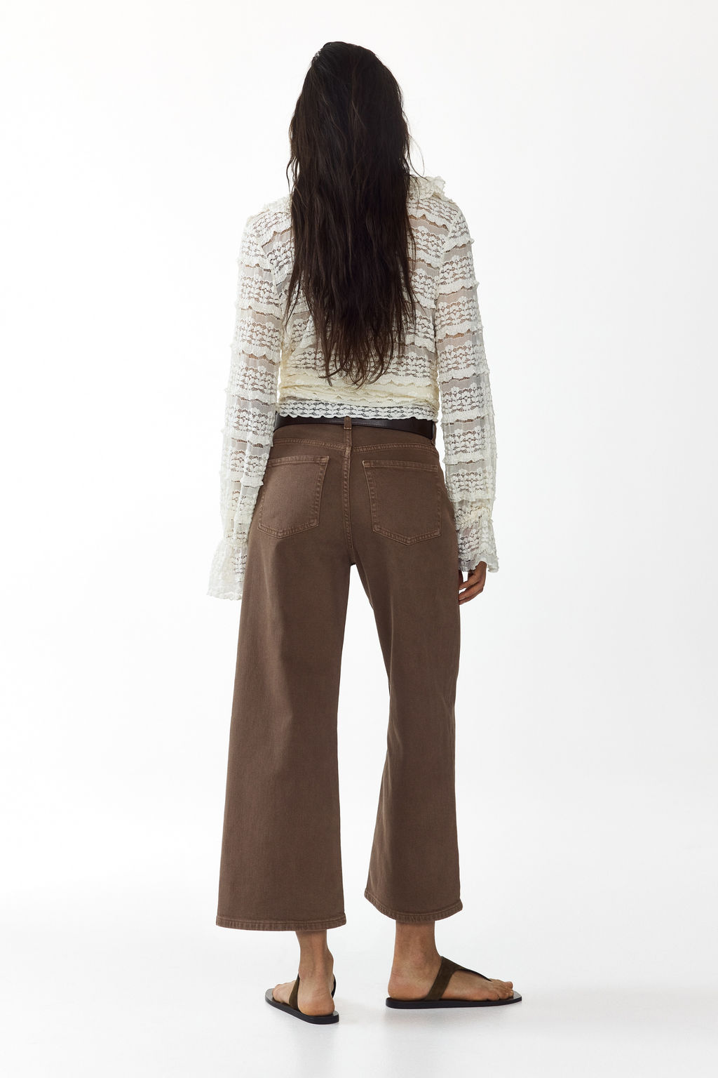 Wide High Waist Ankle Jeans - H&m фото 9