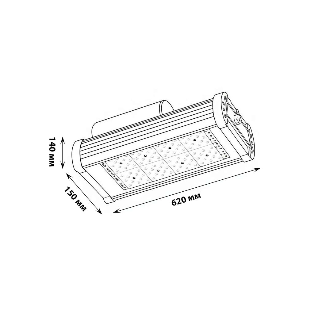 ULV-R24J 160W/5000К IP65 SILVER Светильник светодиодный уличный консольный. Белый свет (5000К). КСС Д. TM Uniel