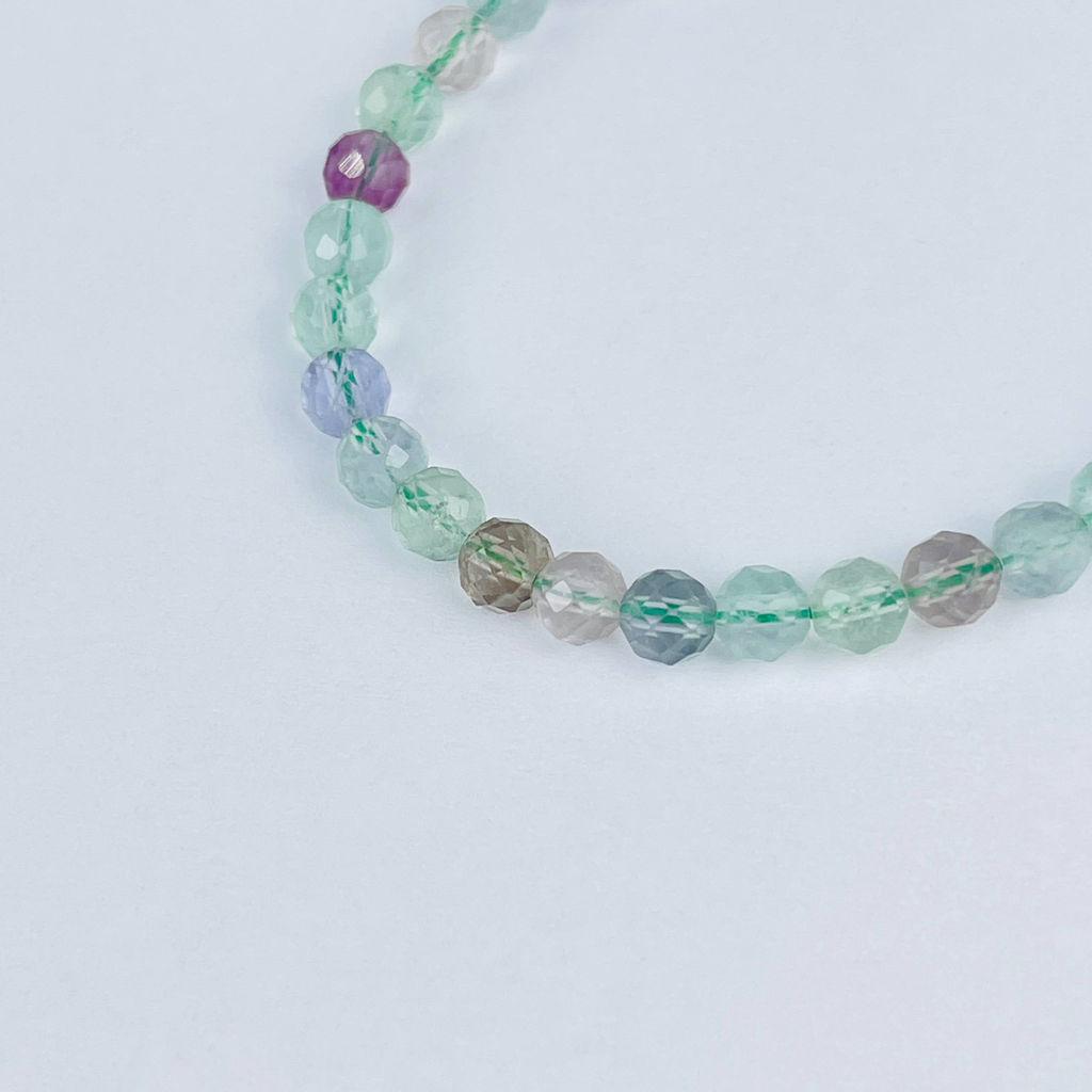Браслет из Флюорита огранка 17,5 см + - Радуга самоцветов фото 4
