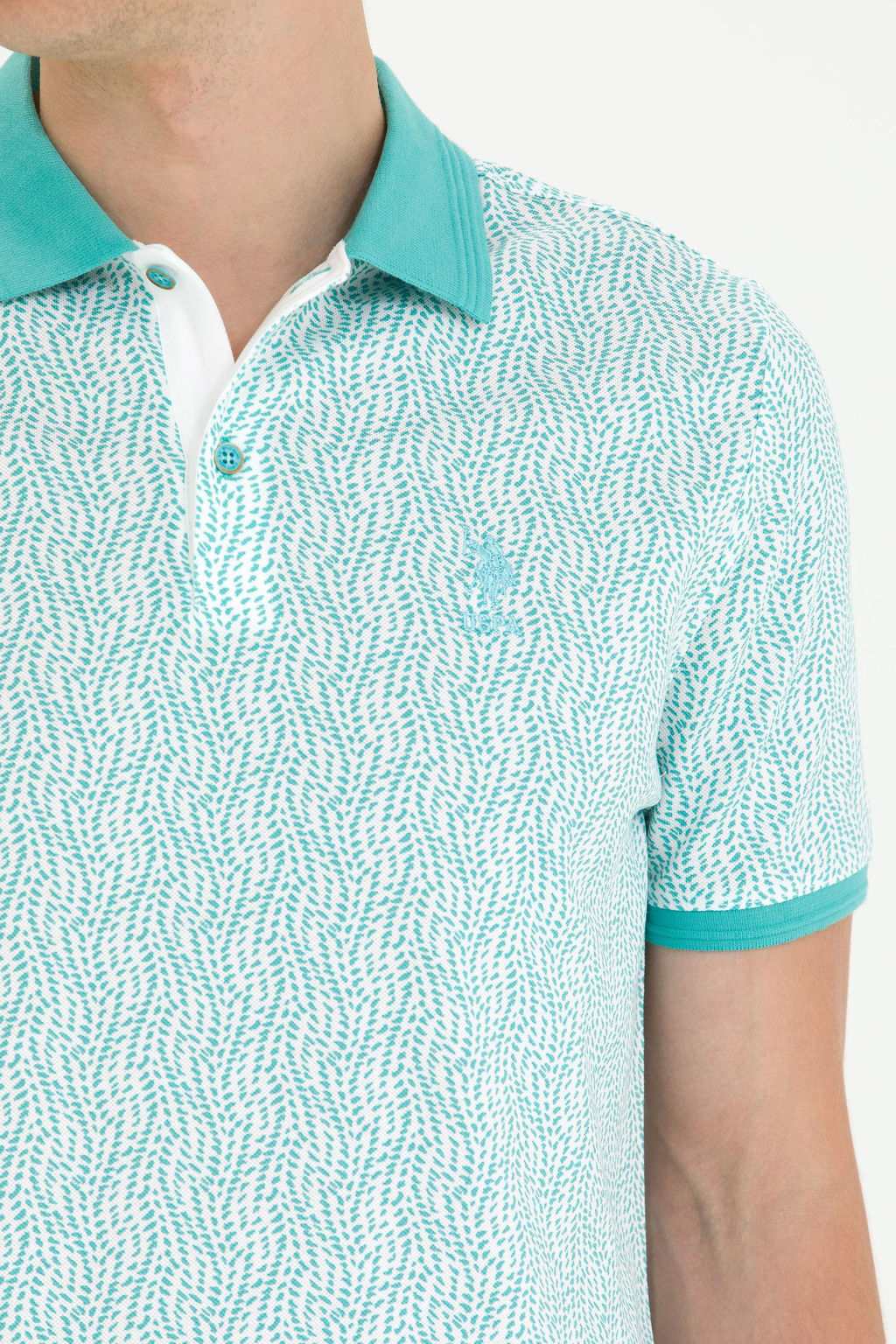 Мужская мятная футболка-поло Неожиданная скидка в корзине - U.s. polo assn фото 14