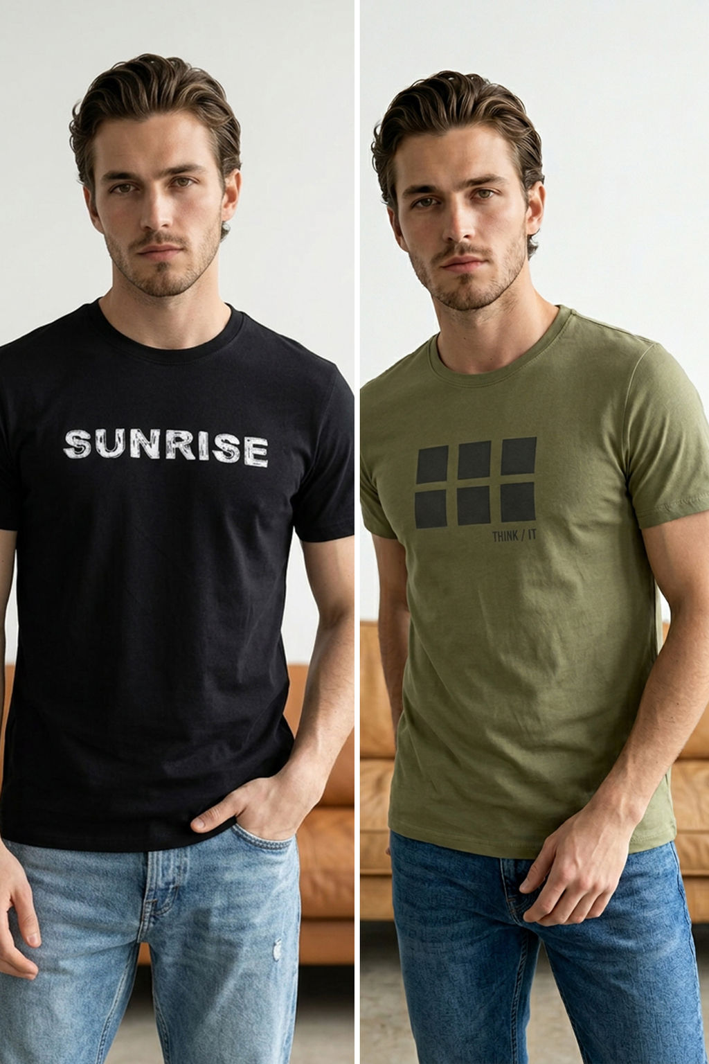 Siyah-Gri 2li Paket Regular/Normal Kal?p Bask?l? %100 Pamuk T-Shirt TMNSS26TS00043 - Trendyolmilla фото 14