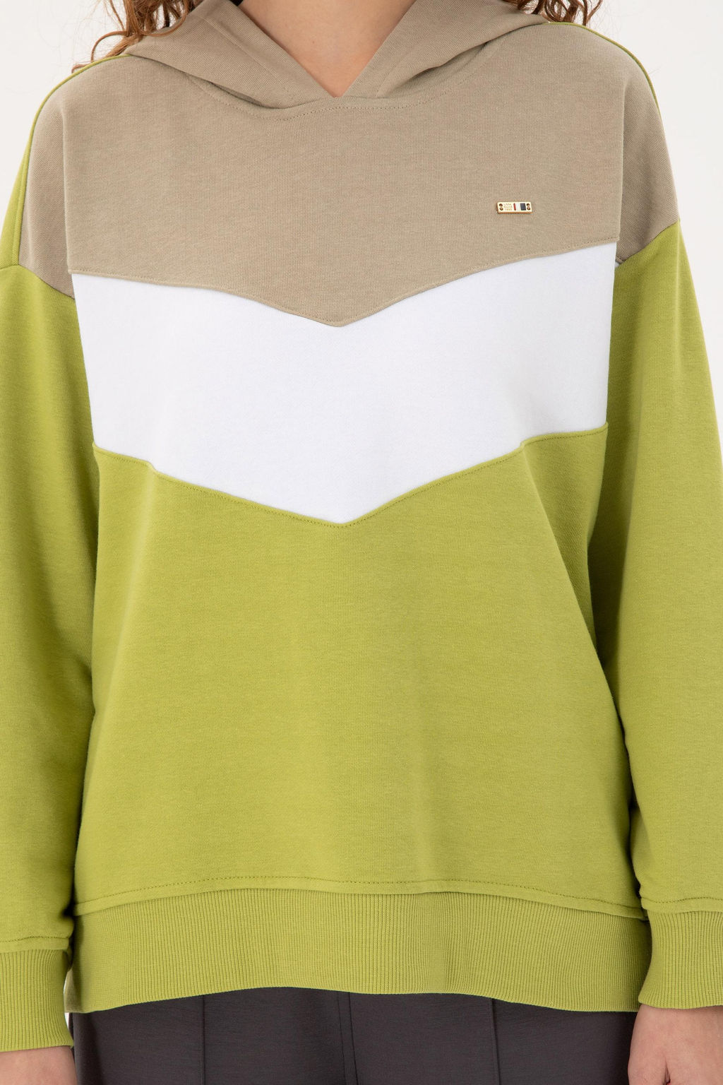 Женский свитшот фисташкового зеленого цвета Неожиданная скидка в корзине - U.s. polo assn фото 6
