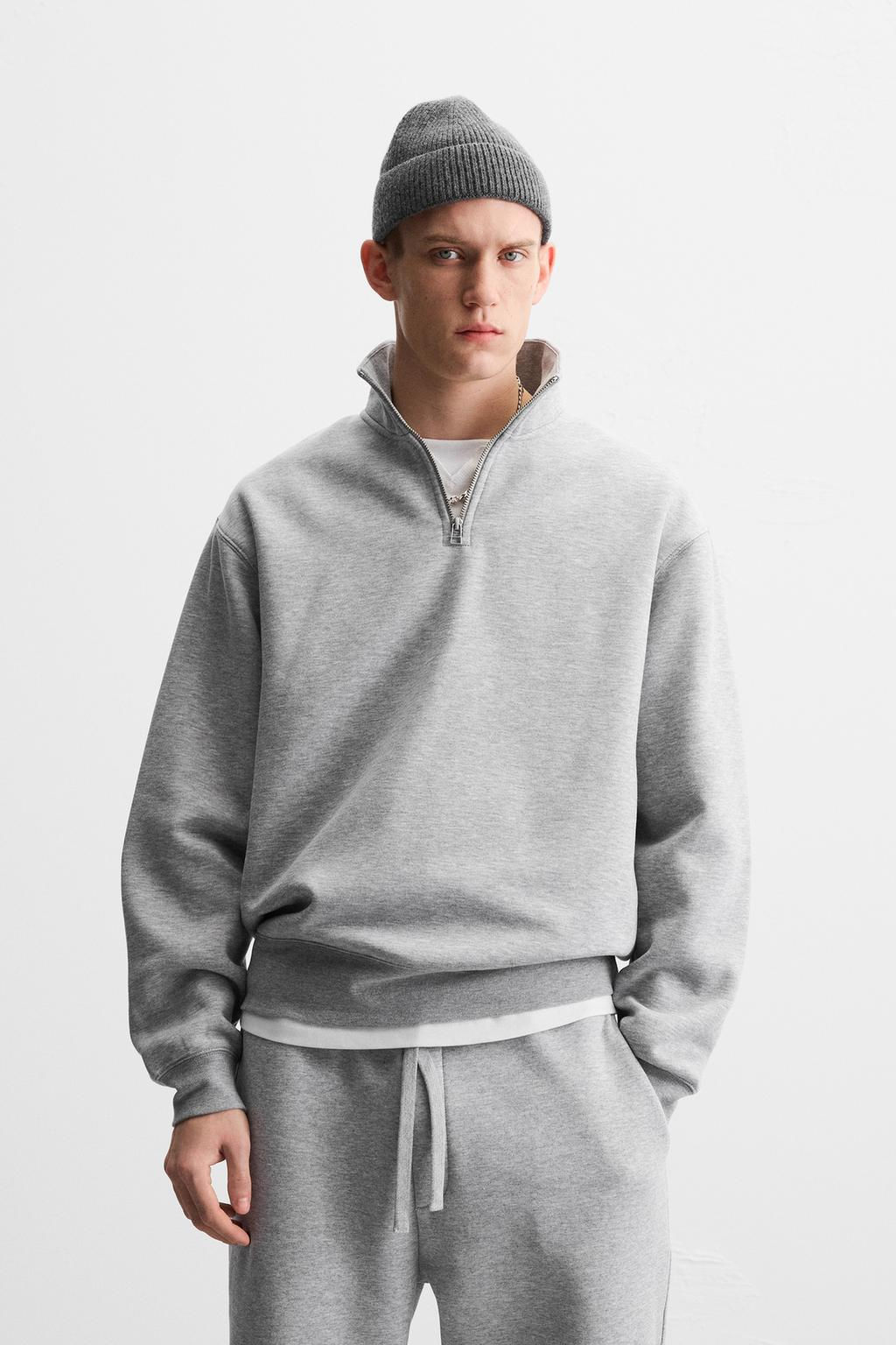 BASIC QUARTER ZIP SWEATSHIRT - Zara фото 3