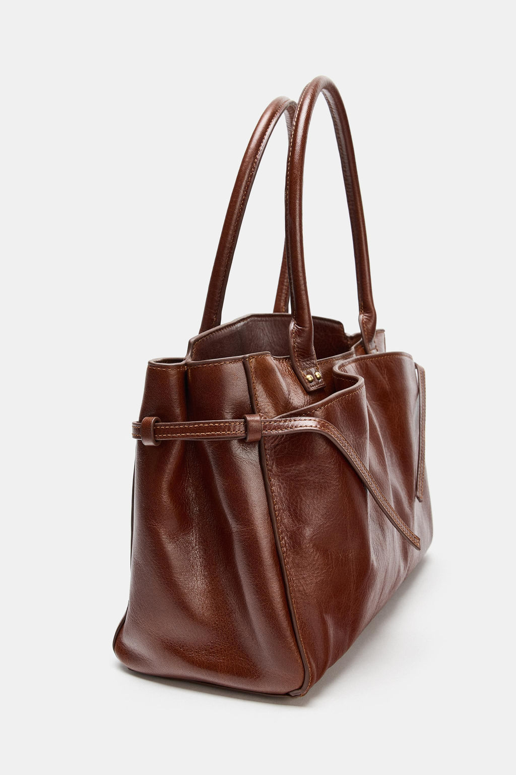 LEATHER CITY BAG - Zara фото 10