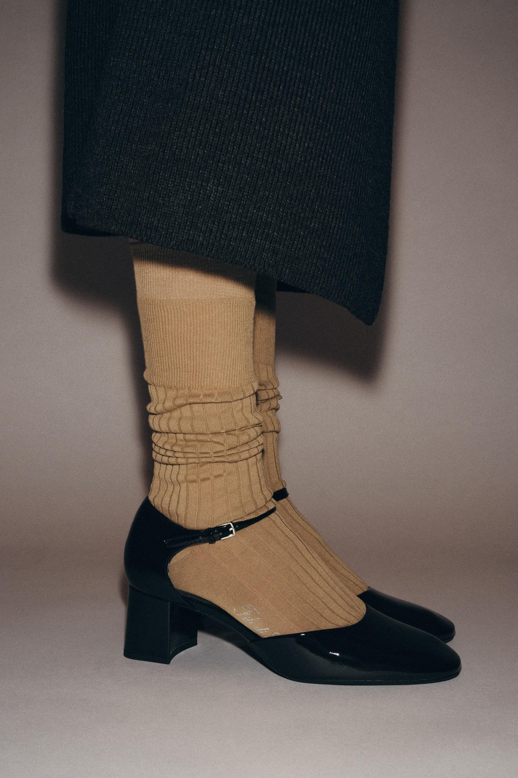 FAUX-PATENT MARY JANE SHOES