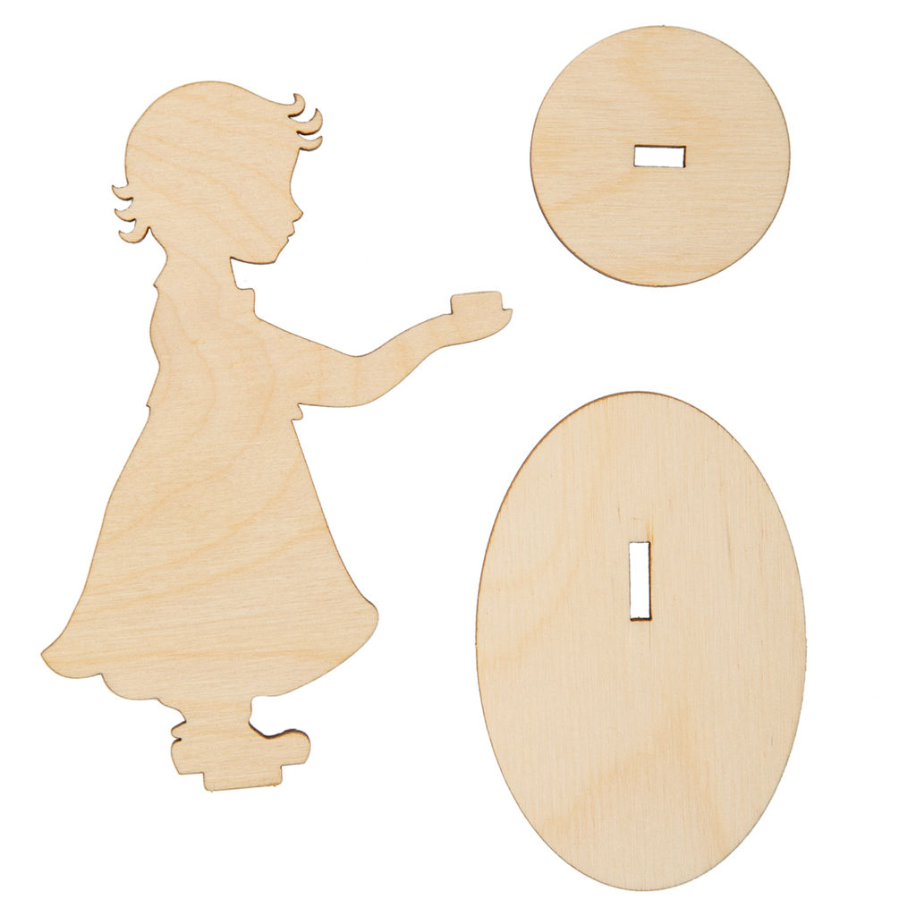 Заготовка для декорирования Mr. Carving КЛ-18 Подсвечник Ангел фанера 9.1 х 9.1 х 10.8 см