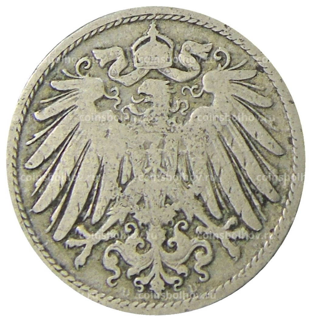 Монета 10 пфеннигов 1900 года D Германия