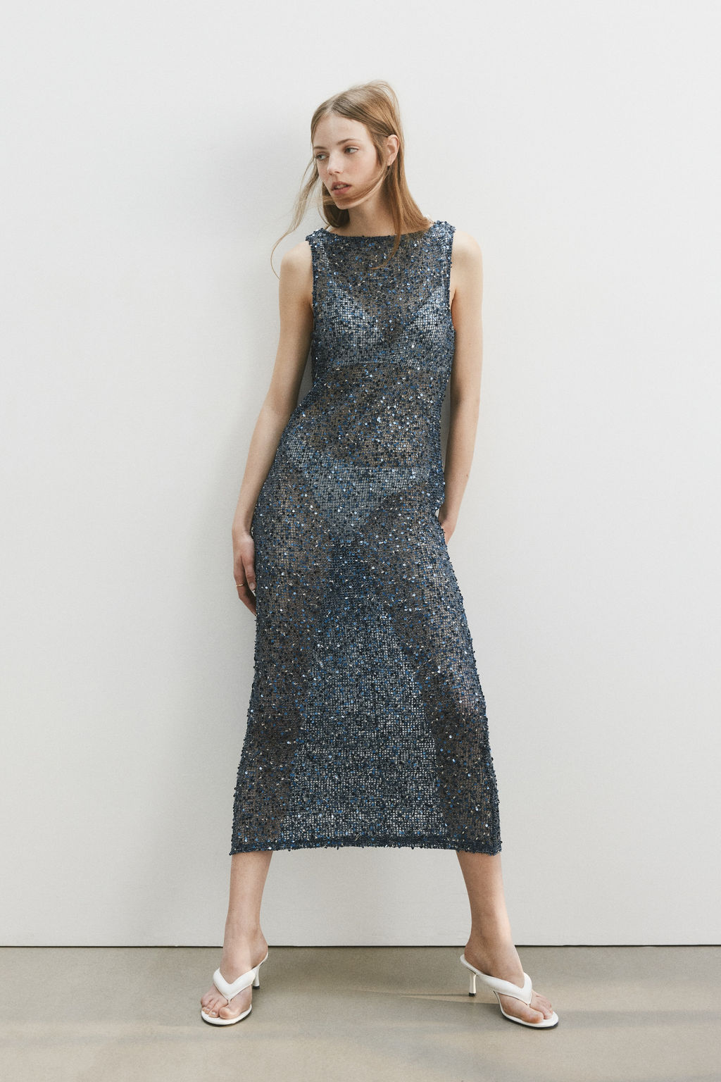 Vestido de malla con lentejuelas - H&m фото 5