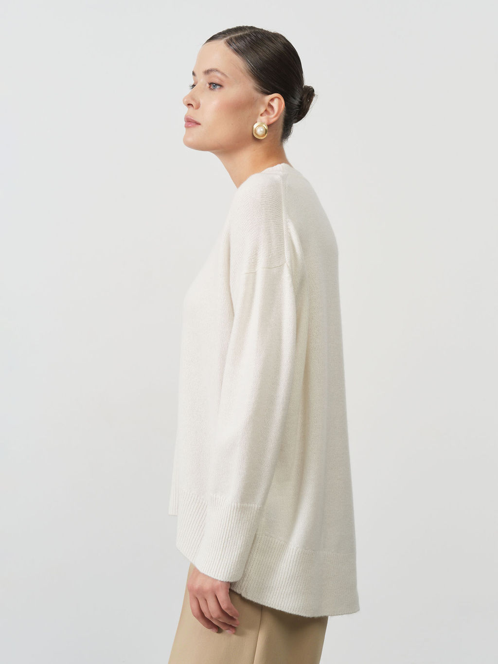 Джемпер из кашемира 1121 кремовый