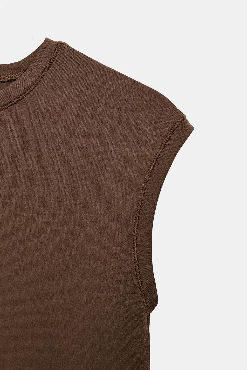 ASYMMETRIC SLEEVELESS T-SHIRT - Zara фото 14