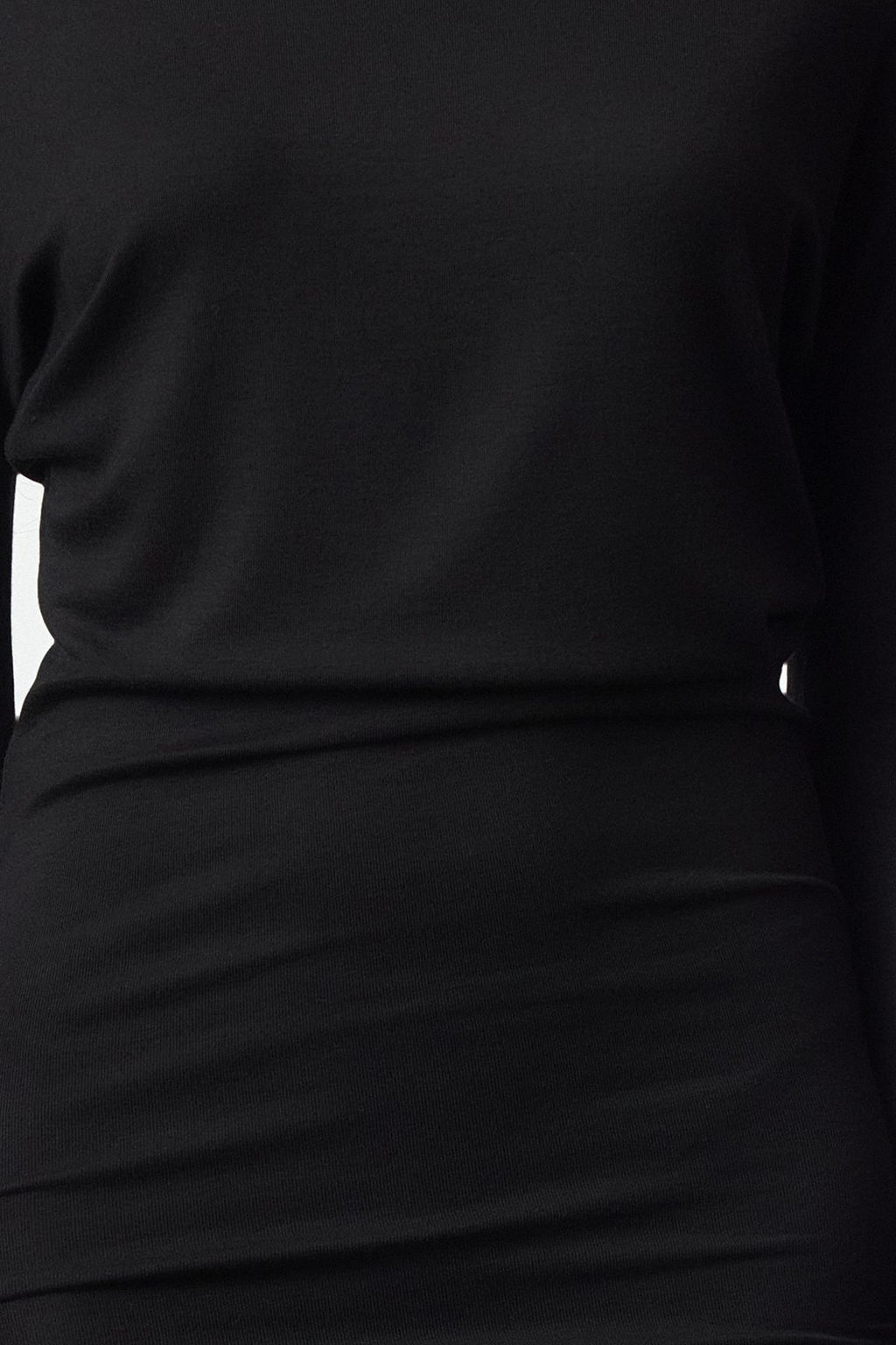 TRENDYOLMILLA Siyah Asimetrik Yaka Bodycone/Vucuda Oturan Mini Orme Elbise TWOAW25EL00595
