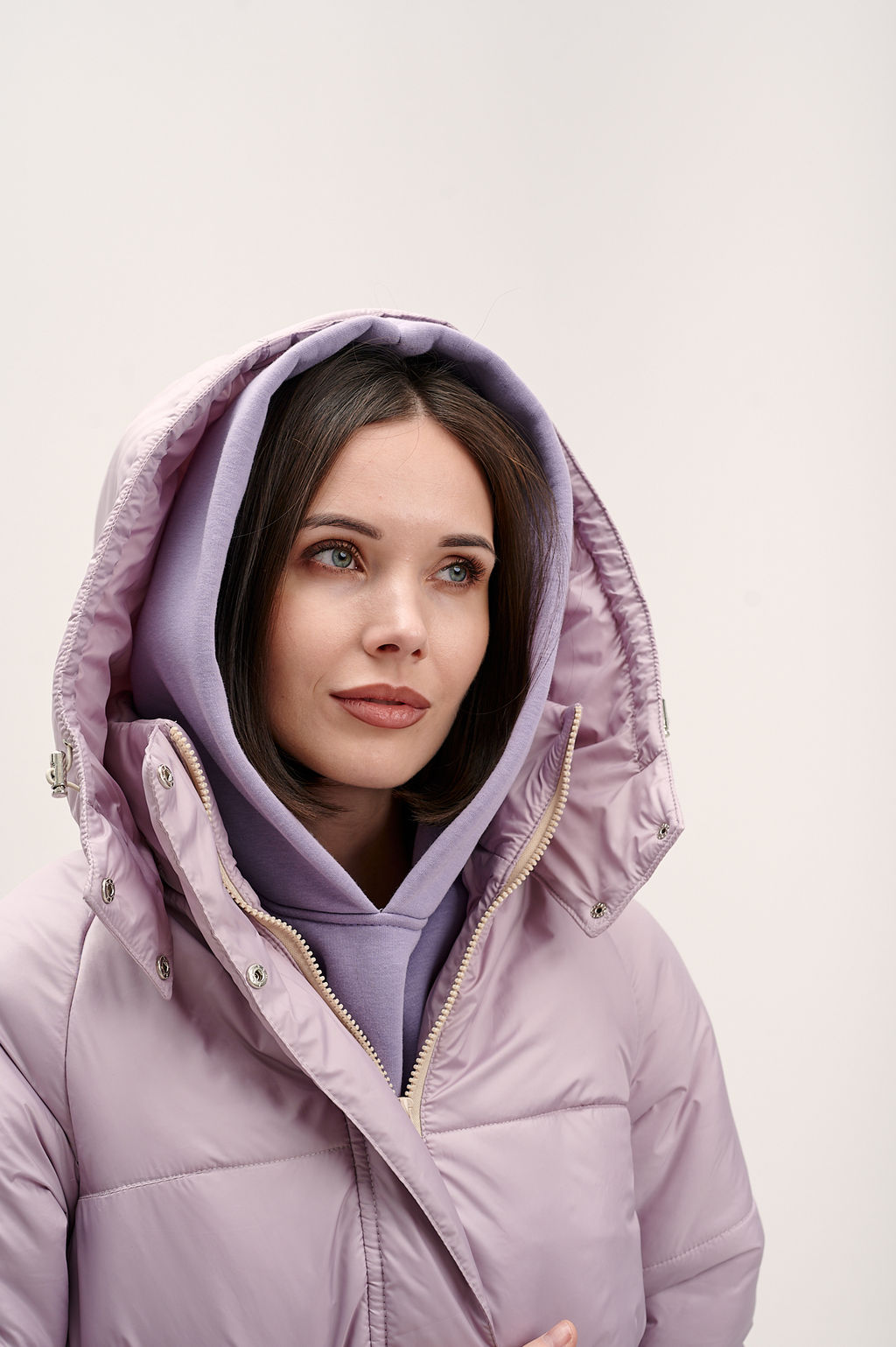 Куртка женская зимняя "Лео" пудра