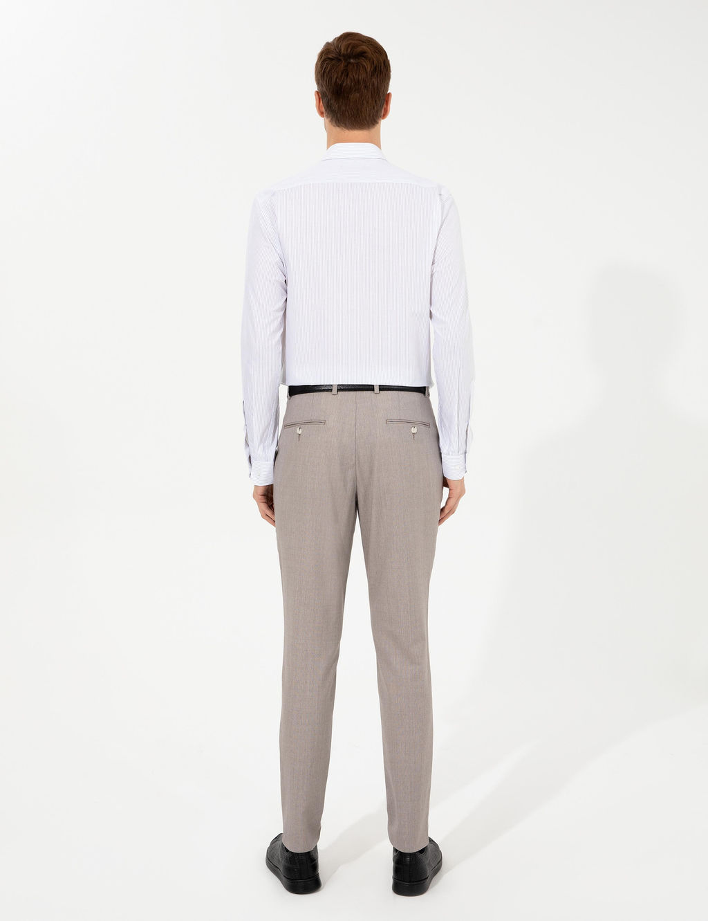 Бежевые брюки из ткани - Cacharel фото 4