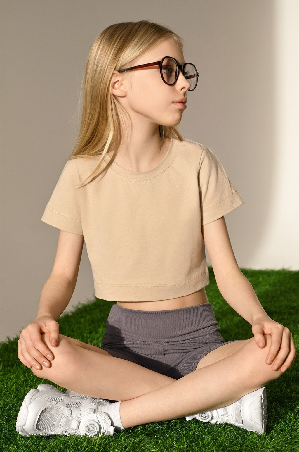 Укороченная футболка для девочки Happyfox