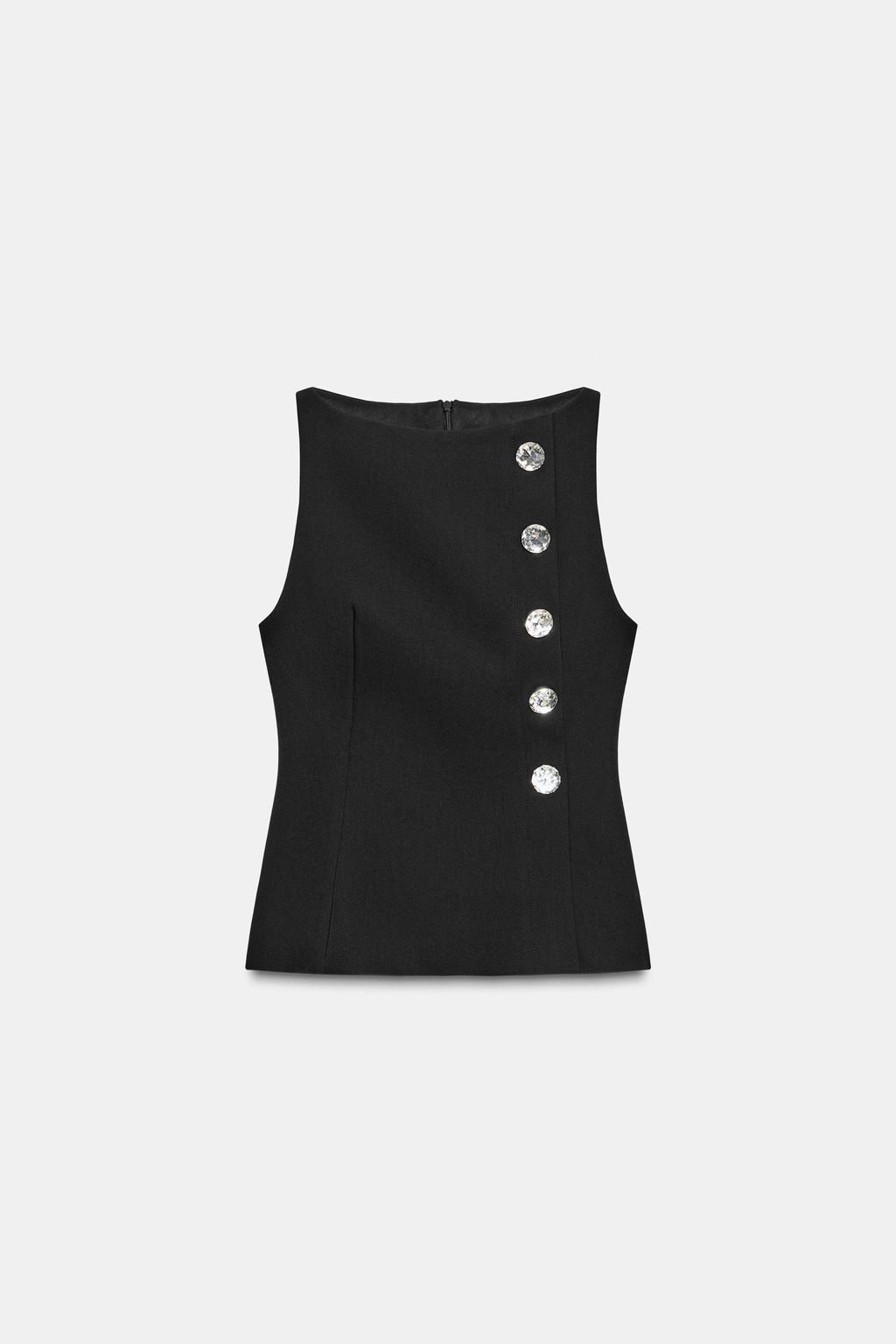 TOP WITH RHINESTONE BUTTONS - Zara фото 5
