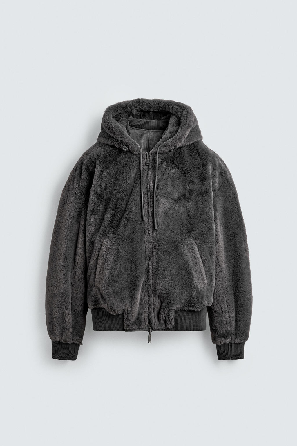 LEATHER EFFECT REVERSIBLE BOMBER JACKET - Zara фото 9