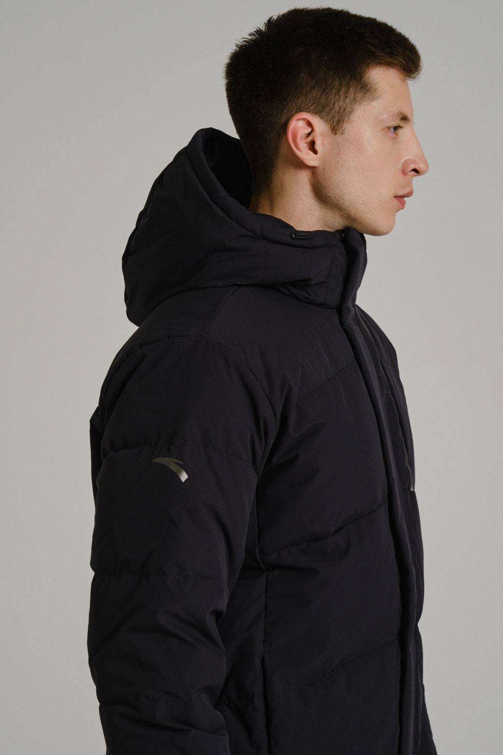 Пуховик средней длины Черный - Anta фото 4