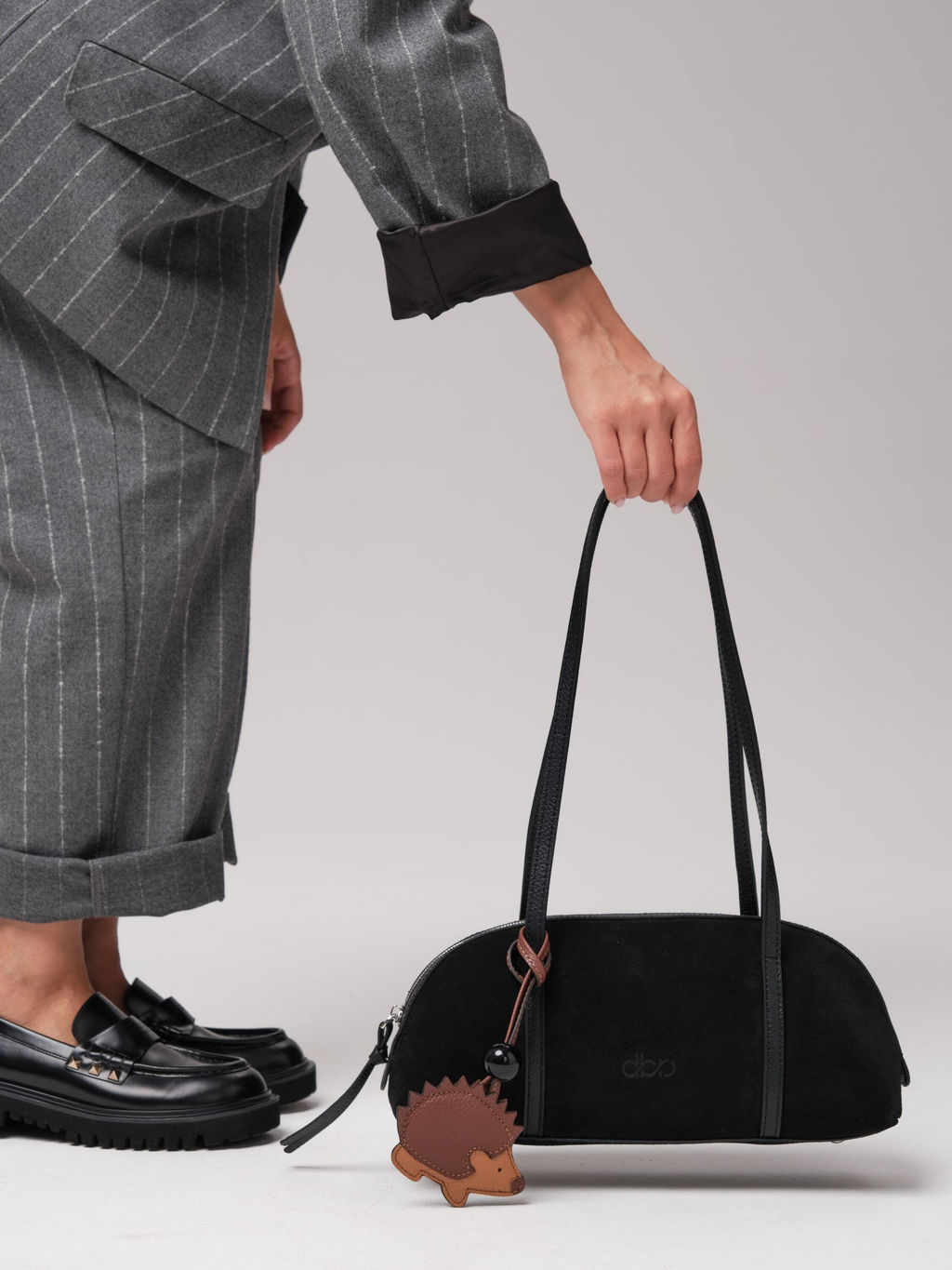 Замшевая сумка Ezhik DBR 31225 черный  фото 6