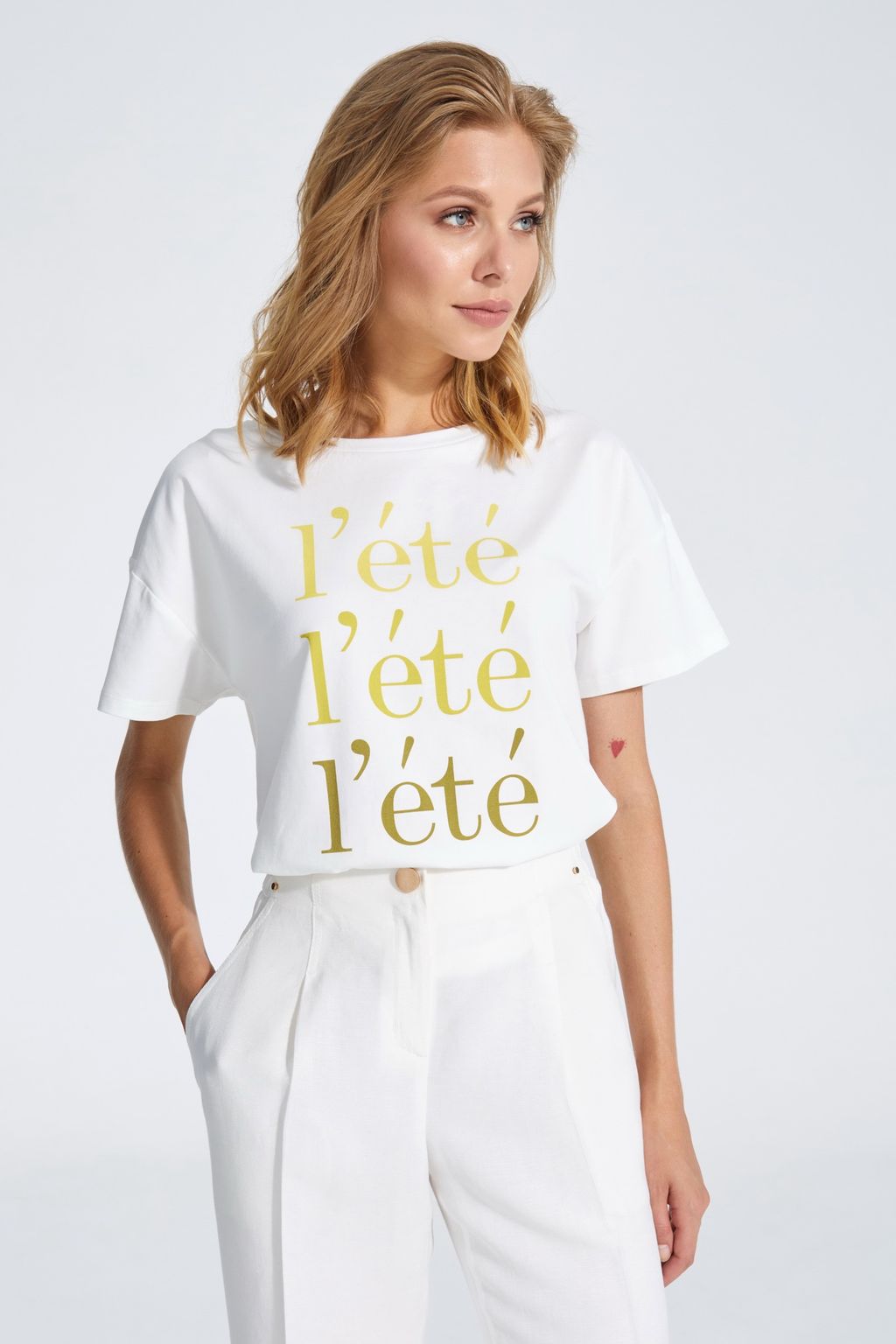 Брюки из льна с вискозой, прямого силуэта NIKA