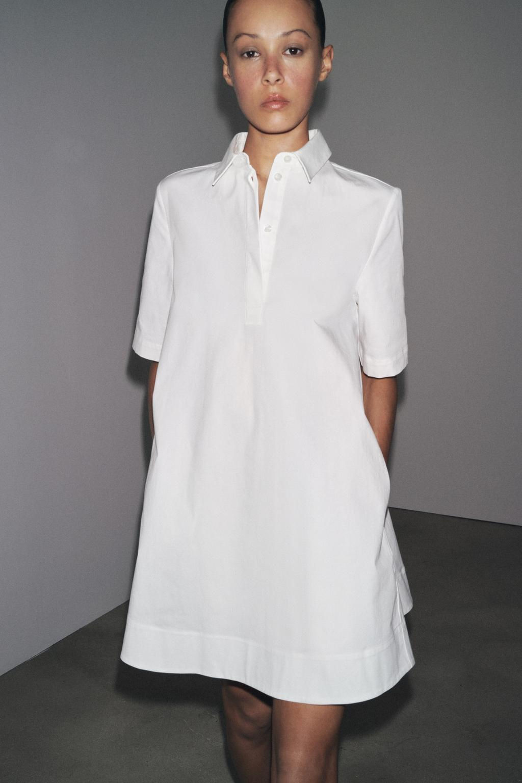 ZW COLLECTION POPLIN SHORT DRESS - Zara фото 2