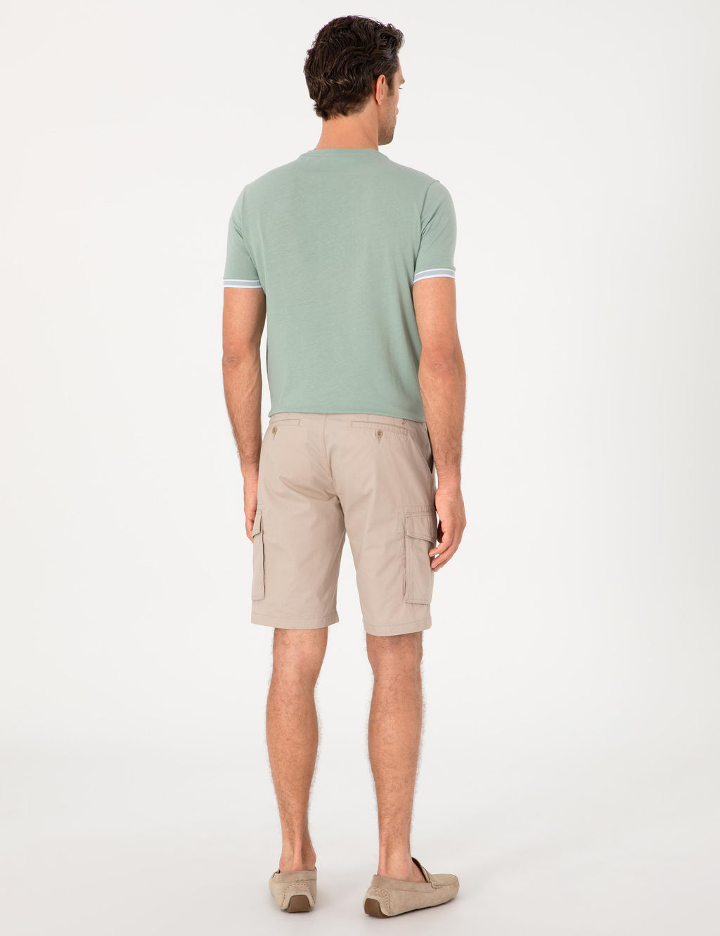 Bej Comfort Fit %100 Pamuk Bermuda _ort - Cacharel фото 4