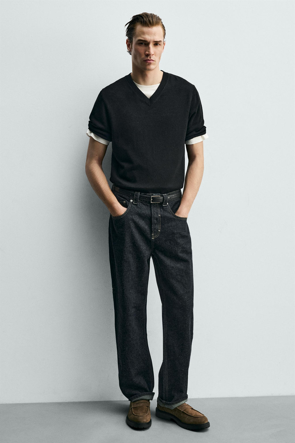 LEATHER TRACK PENNY LOAFERS - Zara фото 9