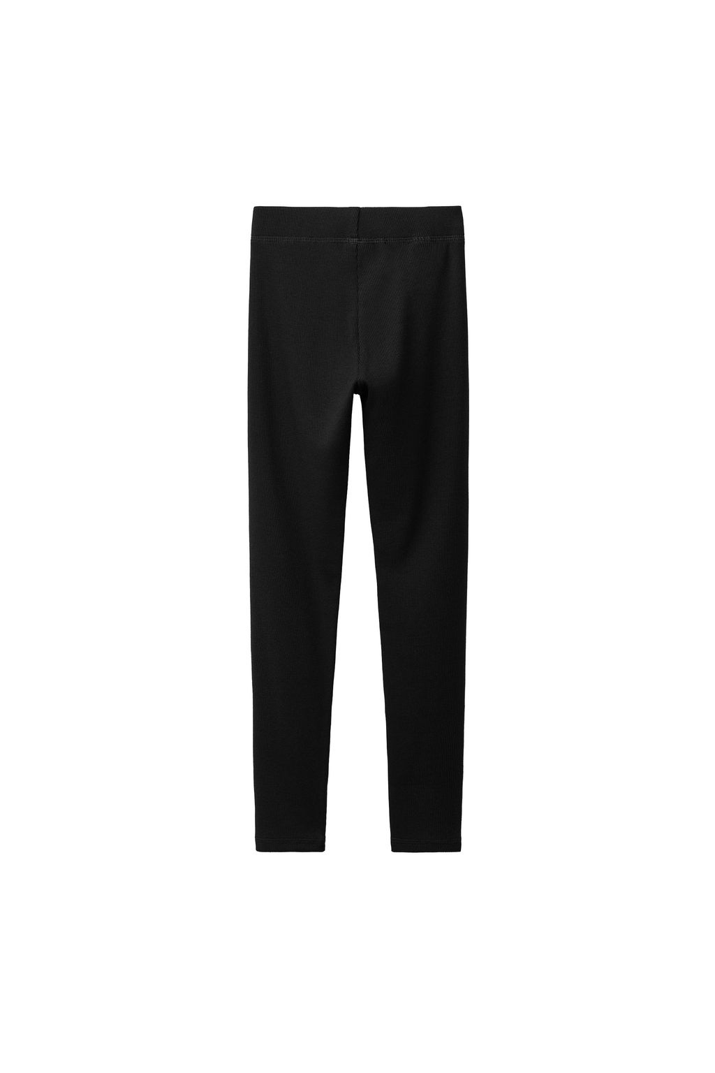 LEGGING RIB CON MODAL ETIQUETA / Negro