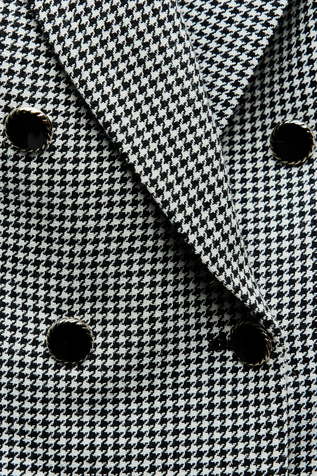 SHORT HOUNDSTOOTH BLAZER - Zara фото 6