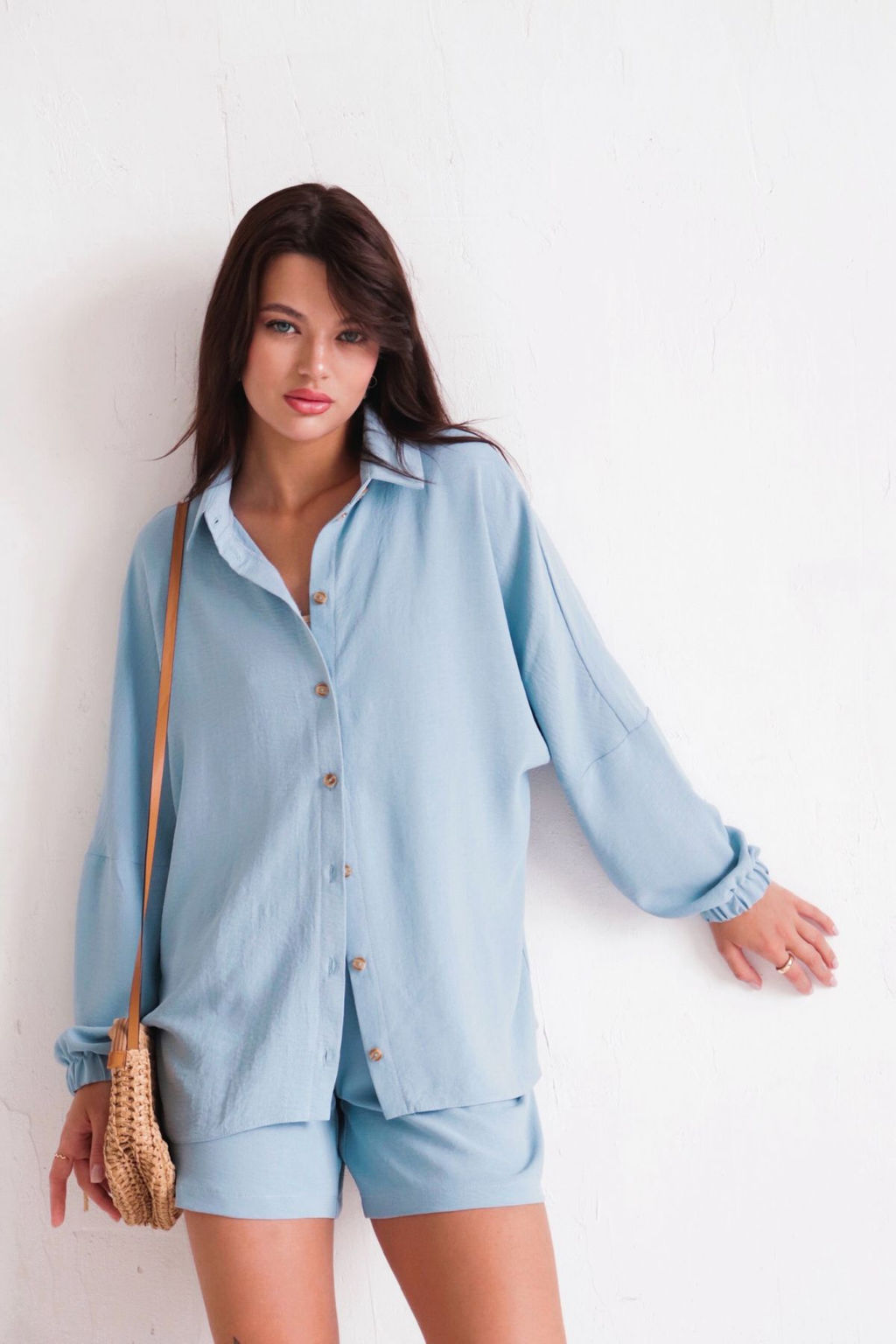 9650 Костюм в пижамном стиле голубой - Martichelli фото 17