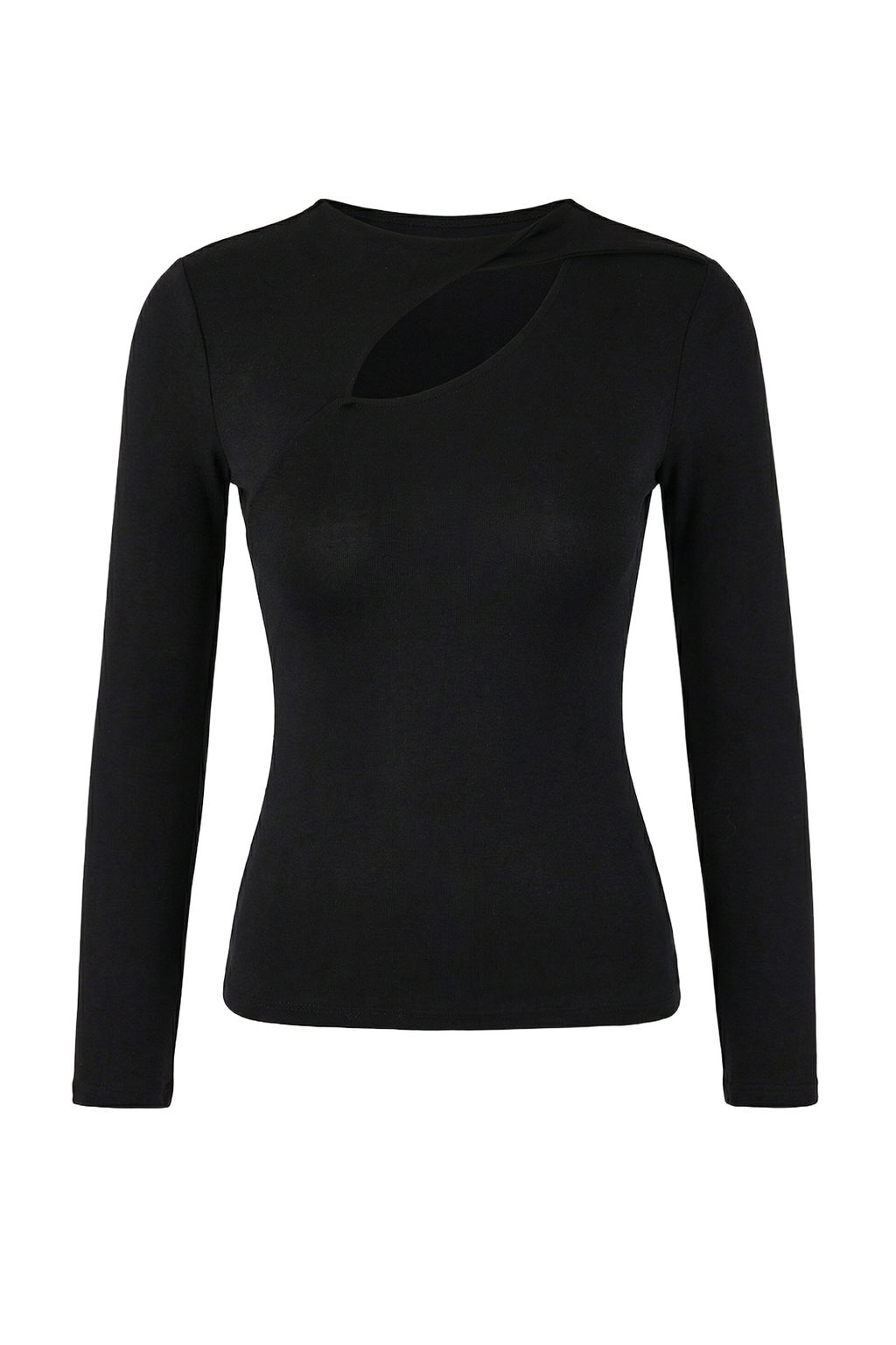 Siyah Fitted/Vucuda Oturan Uzun Kollu Pencere Detayl? Premium Yumusak Orme Bluz TWOSS26BZ00247 - Trendyolmilla фото 5