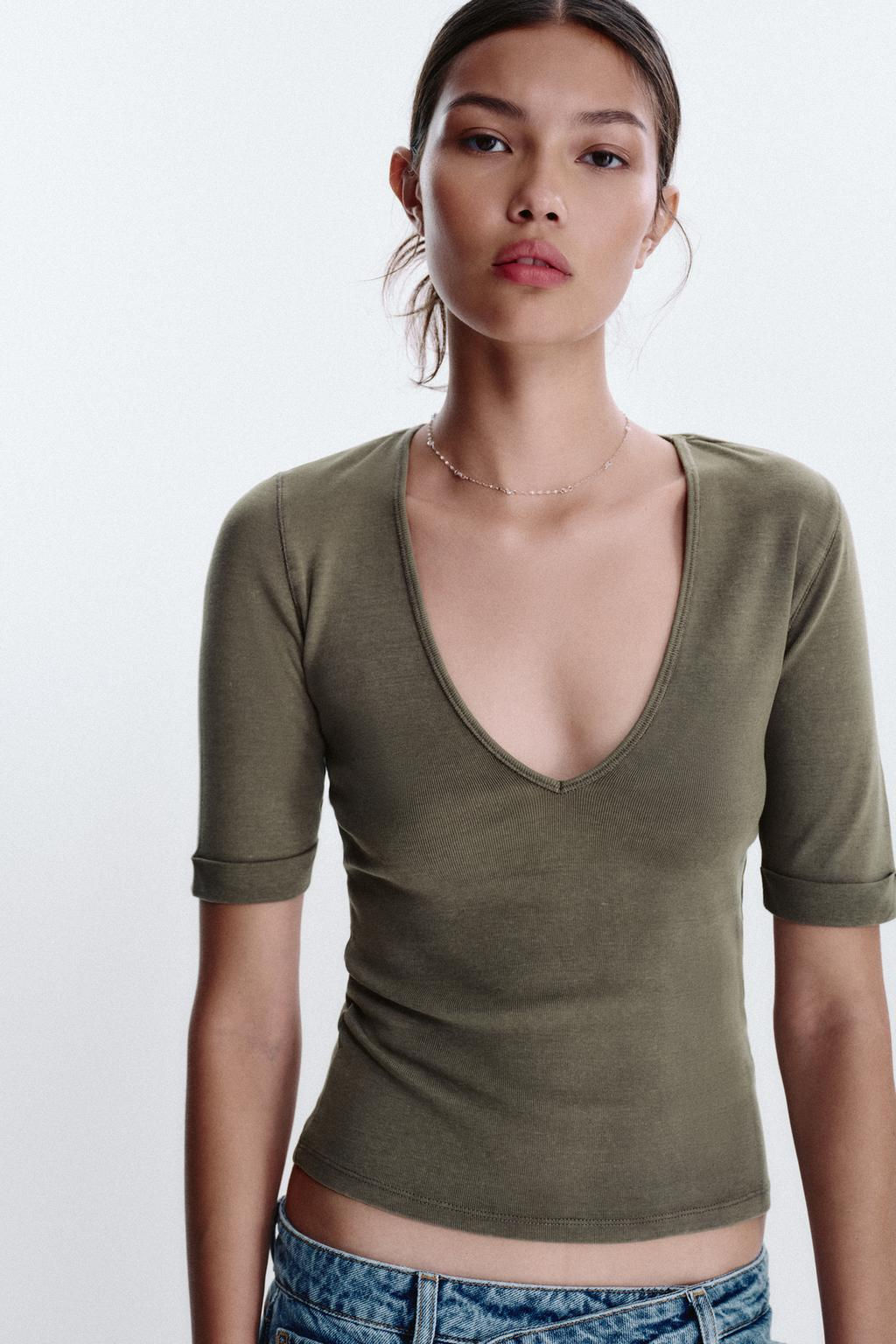 FADED COTTON T-SHIRT - Zara фото 27