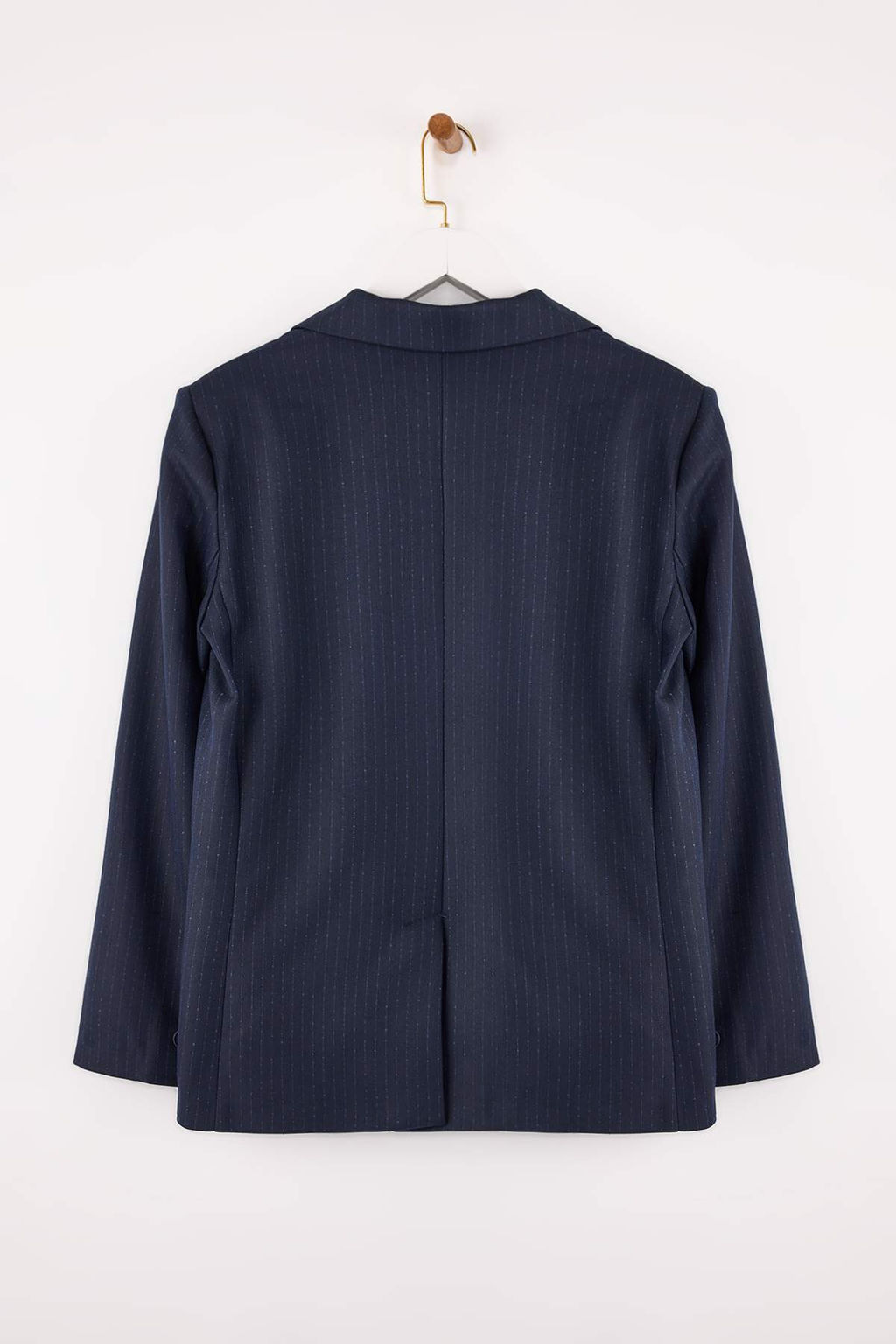 Lacivert Regular Kendinden Cizgili Dokuma Blazer Ceket TWOSS26BC00003 - Trendyolmilla фото 2