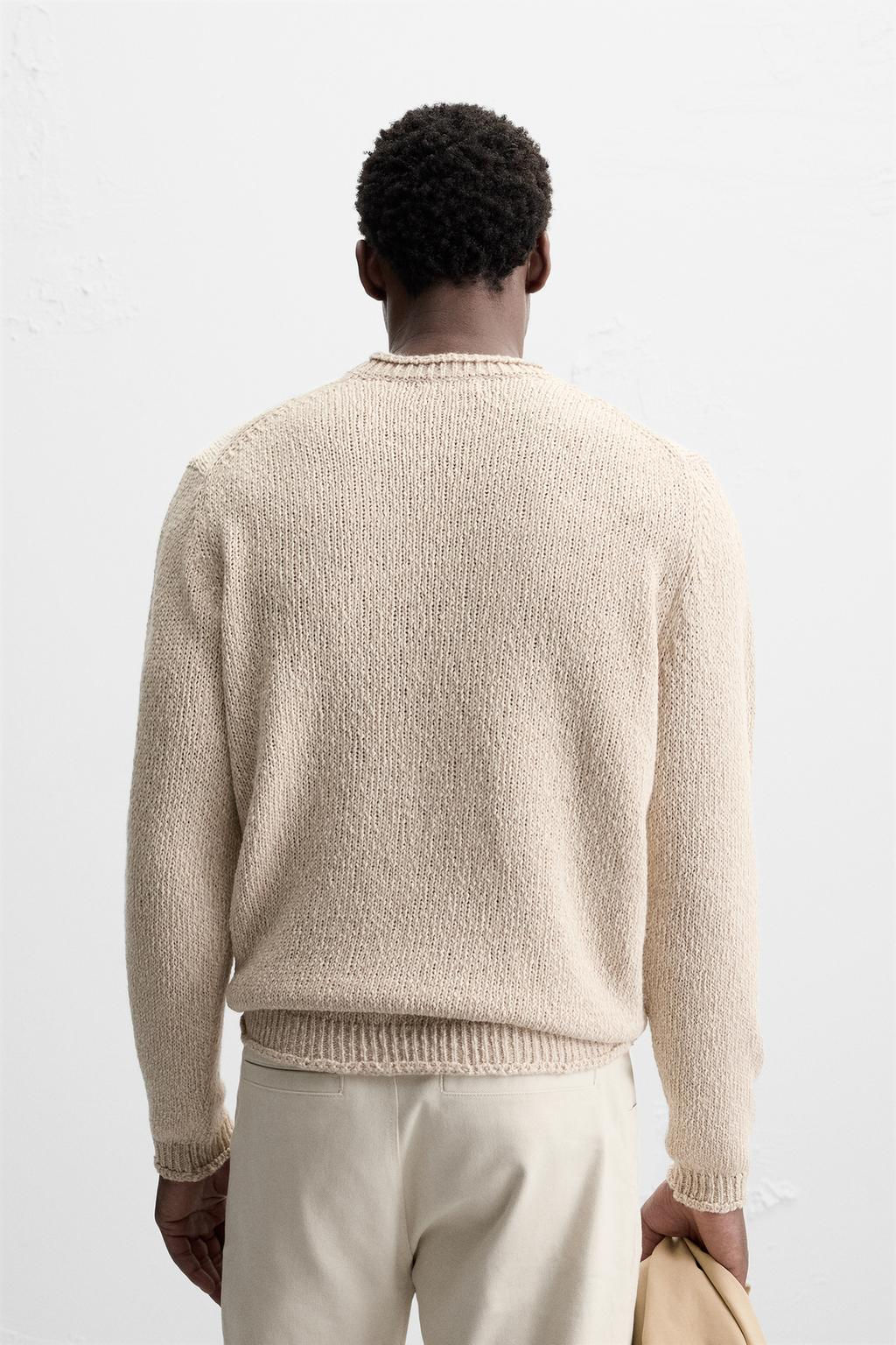 RUSTIC TEXTURED KNIT SWEATER - Zara фото 6