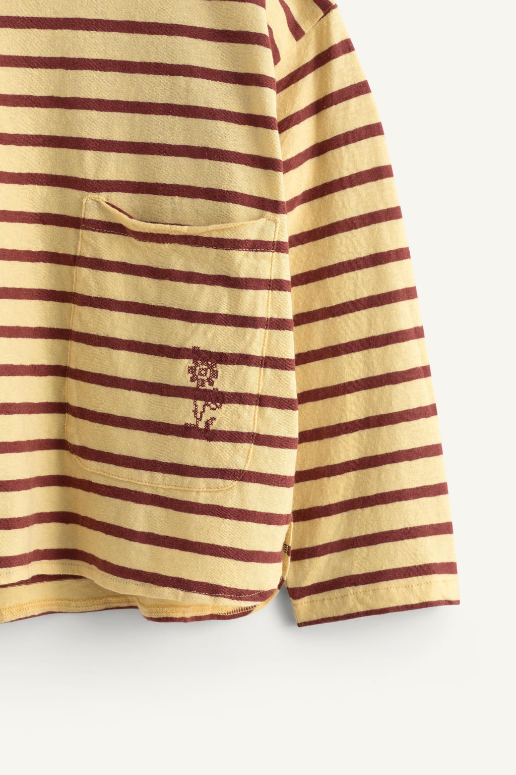 CAMISETA RAYAS FLOR BORDADA LIMITED EDITION / Amarillo - Zara фото 8