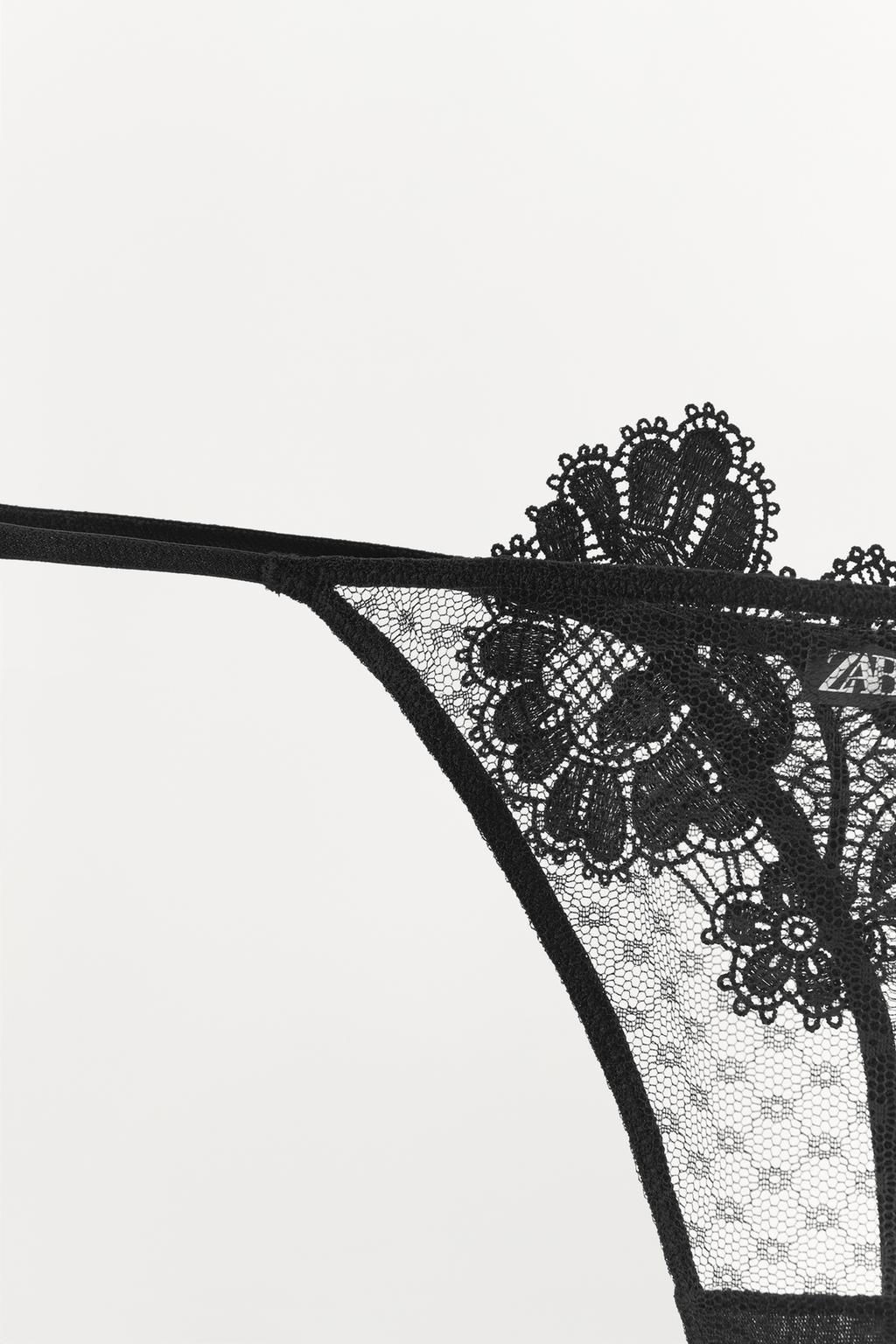 PLUMETIS LACE THONG - Zara фото 6