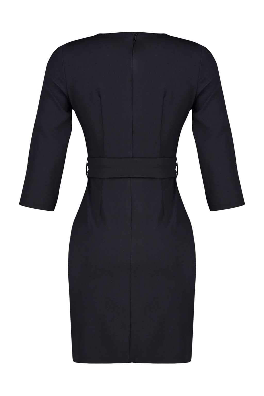 TRENDYOLMILLA Siyah Kemerli Kruvaze Yaka Dokuma Elbise TWOAW20EL0909 фото 8