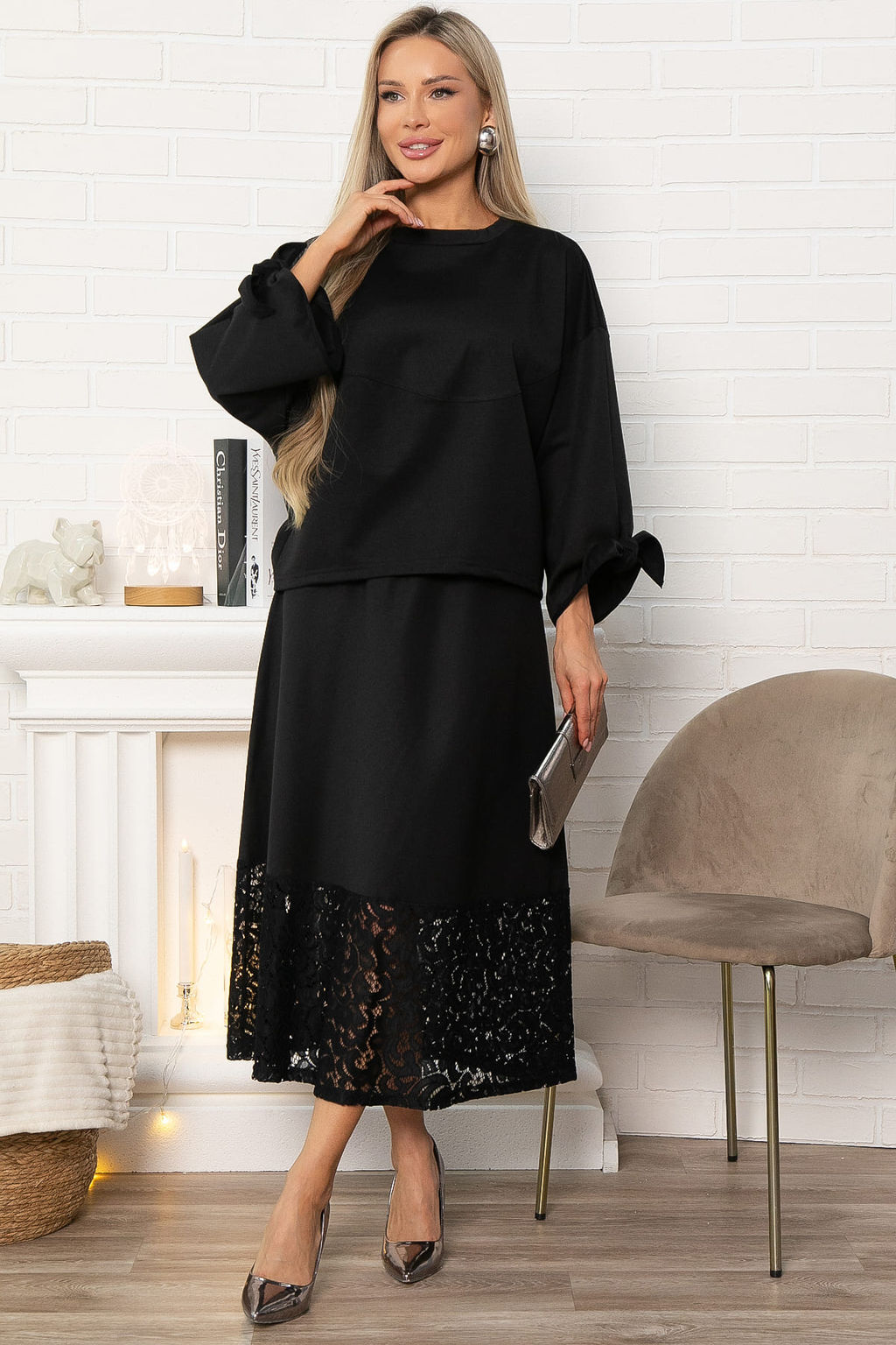 Юбка с кружевом Элегия - Lt collection фото 24