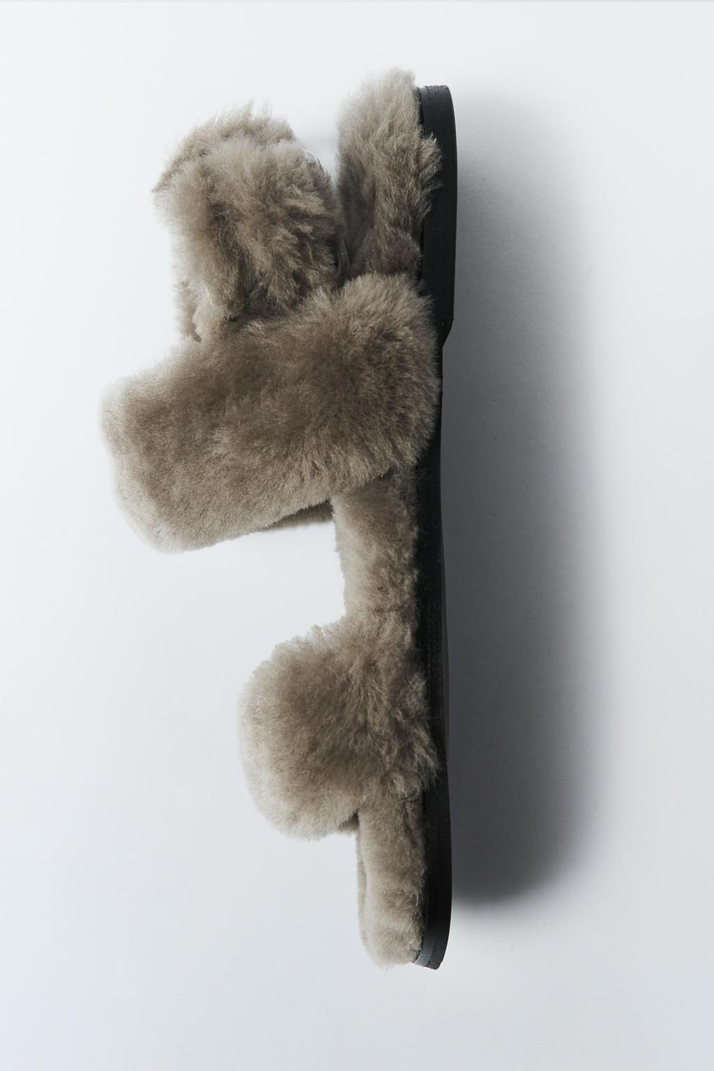 LIMITED EDITION SHEEPSKIN LEATHER SANDALS - Zara фото 10