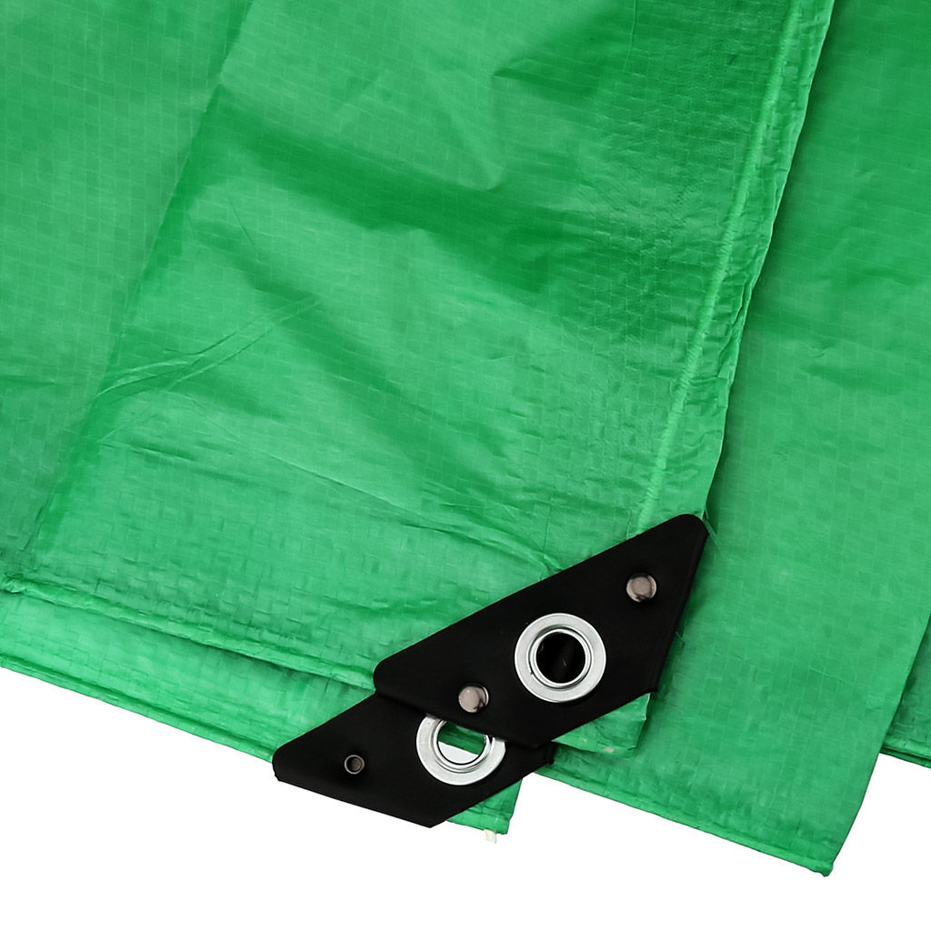 Тент 3х4м из полиэтилен 120г/м2, на люверсах 0,5м, зелено-серый (Россия)