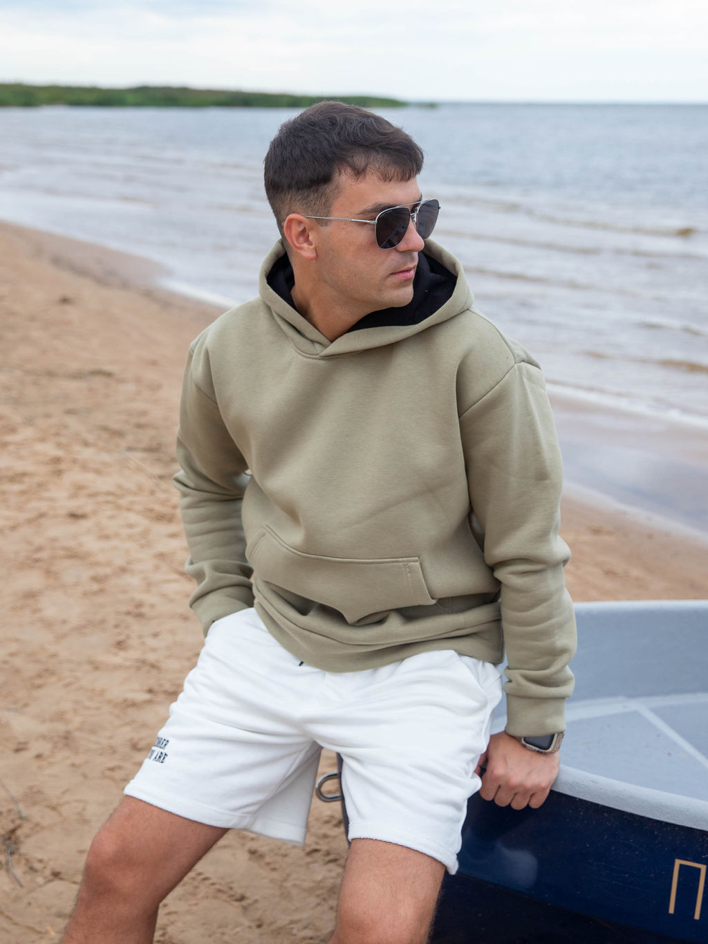 Худи оверсайз К201 Олива